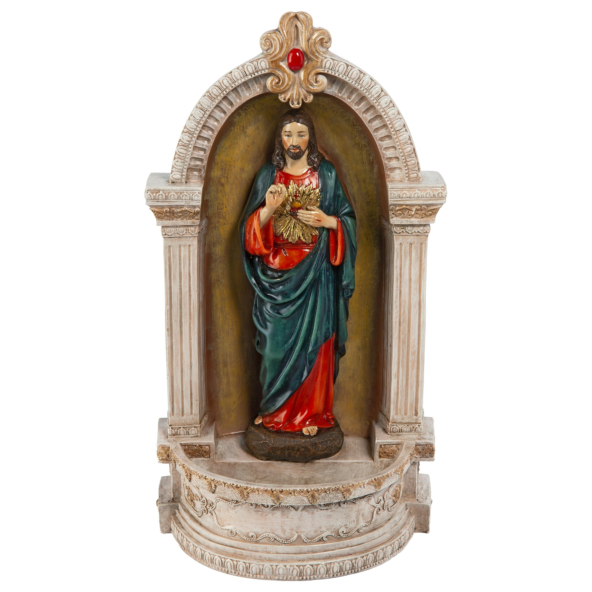 Toscano - Sacred Heart of Jesus Italian-Style Font Statue
