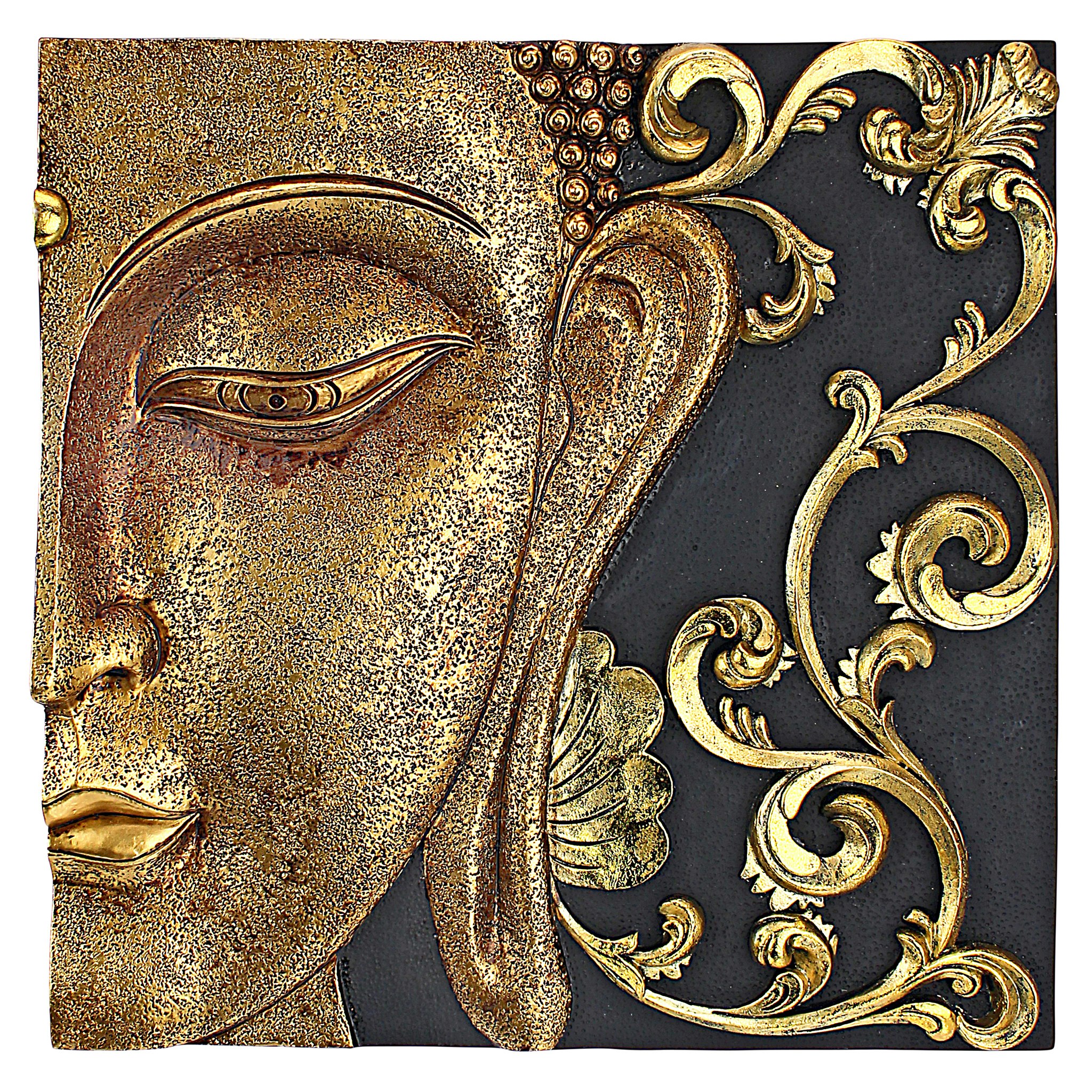 Toscano - Mirrored Nirvana Dual Buddha Asian Wall Sculpture