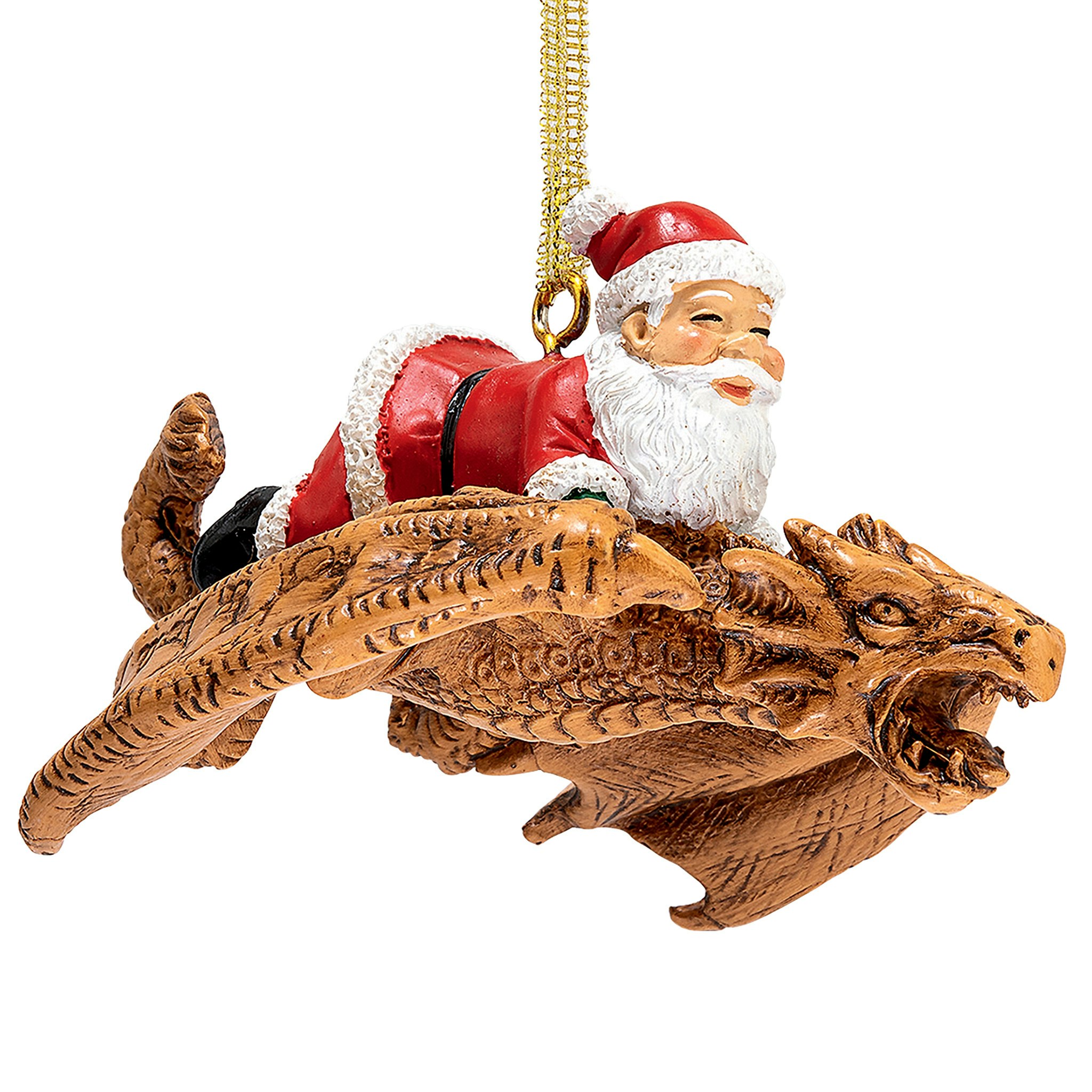 Toscano - Santa and the Snowdragon 2020 Holiday Gothic Ornament