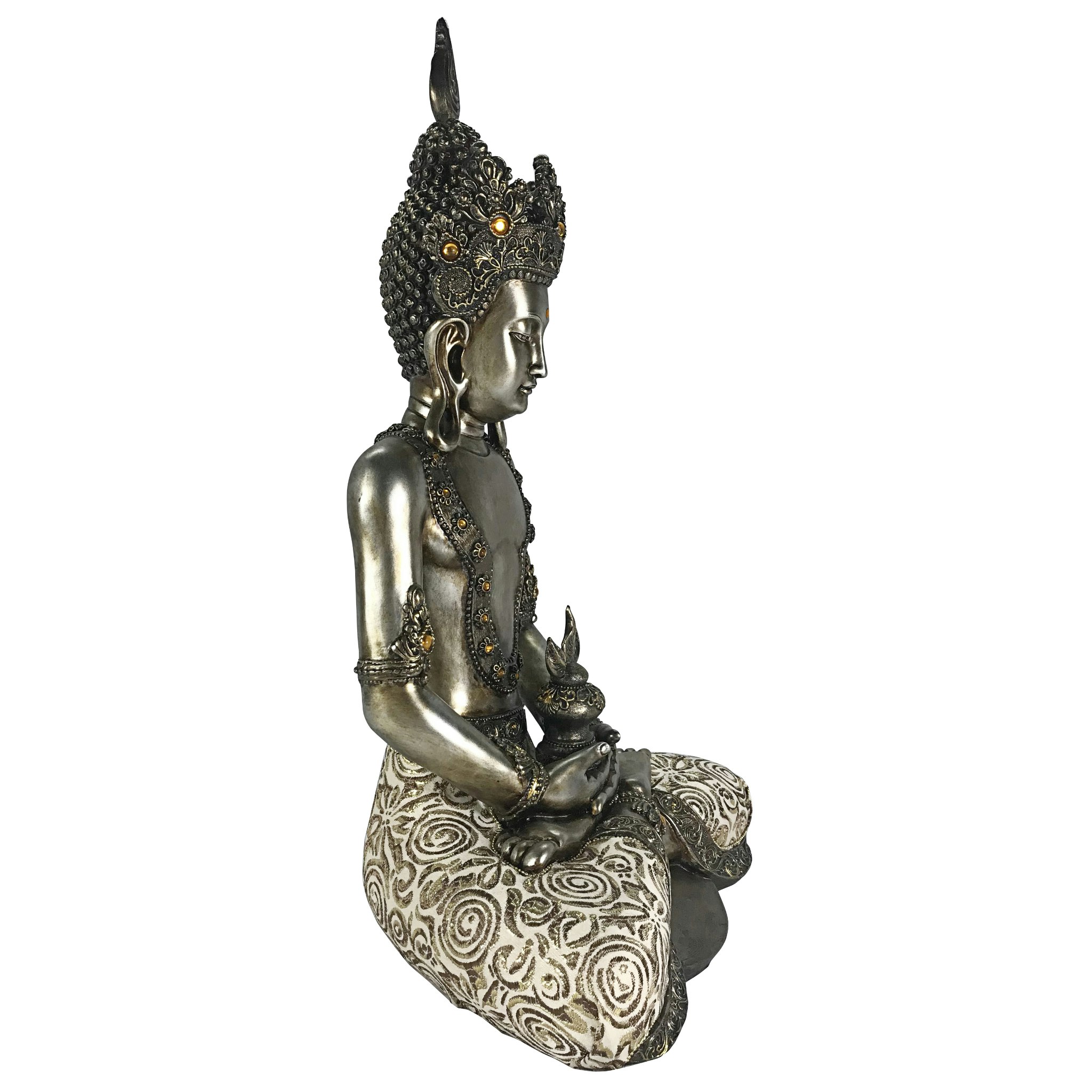 Toscano - Silver Tibetan Avalokitesvara Buddha Statue