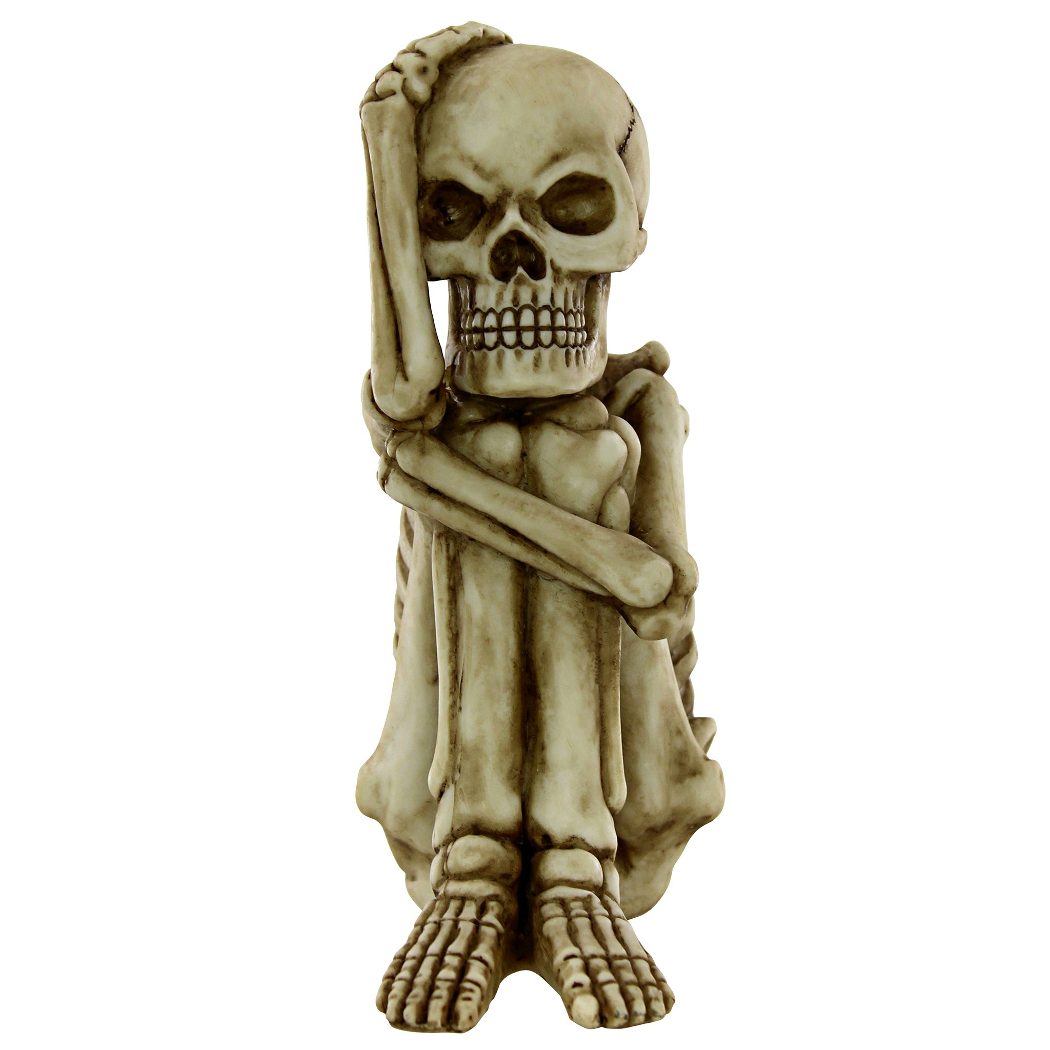 Toscano - Set of 2 Mr. Bone Jangles Skeleton Sitter Statues