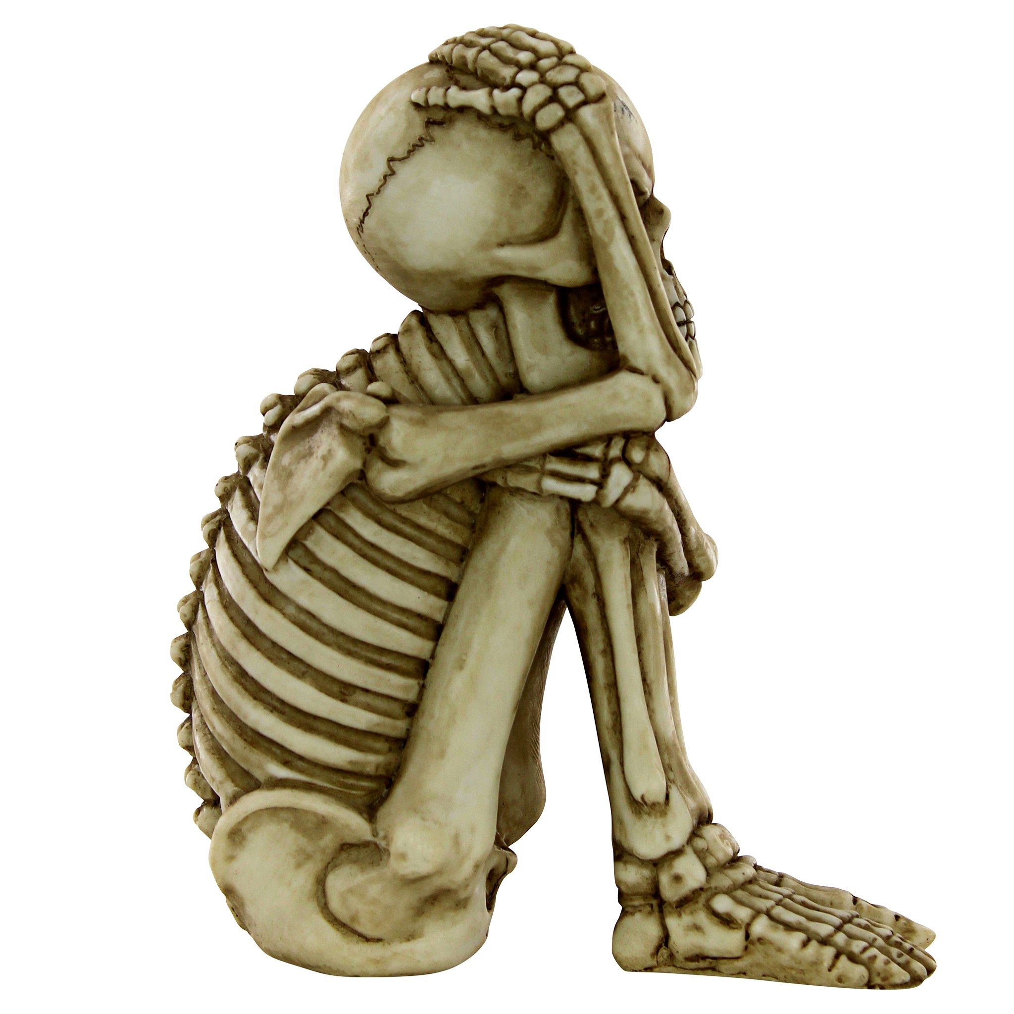 Toscano - Set of 2 Mr. Bone Jangles Skeleton Sitter Statues