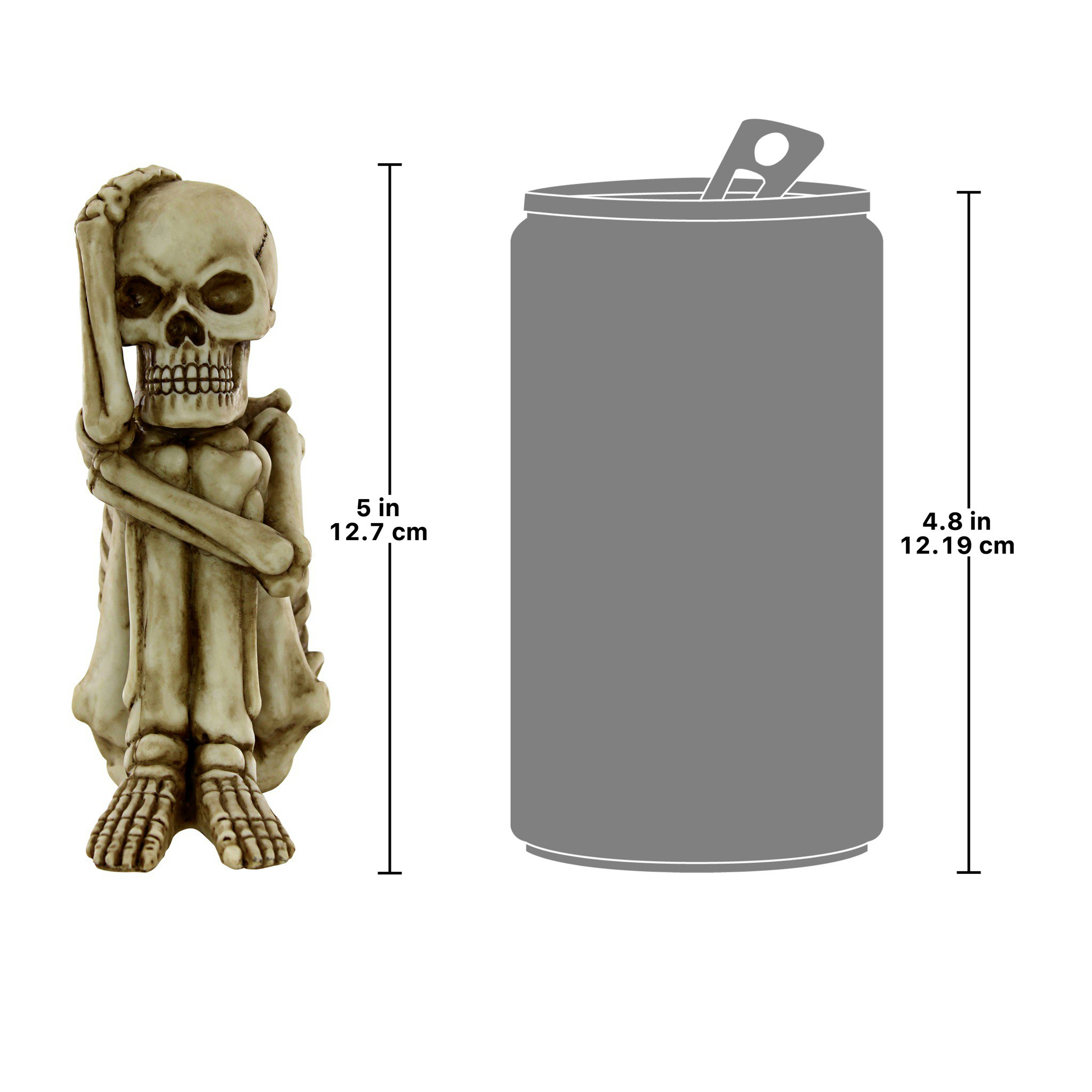 Toscano - Set of 2 Mr. Bone Jangles Skeleton Sitter Statues