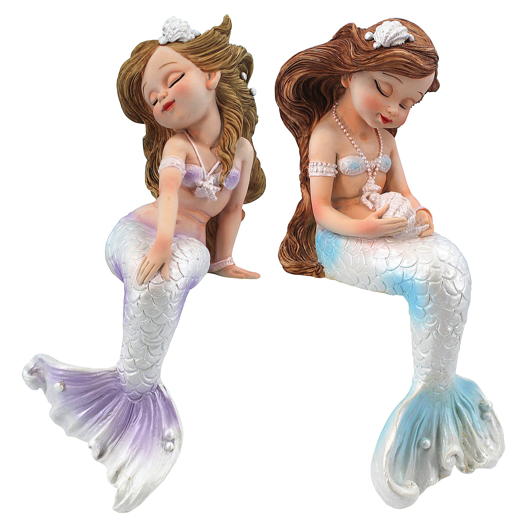 Toscano - Sirens of the Sea Sitting Mermaid Twin Statues