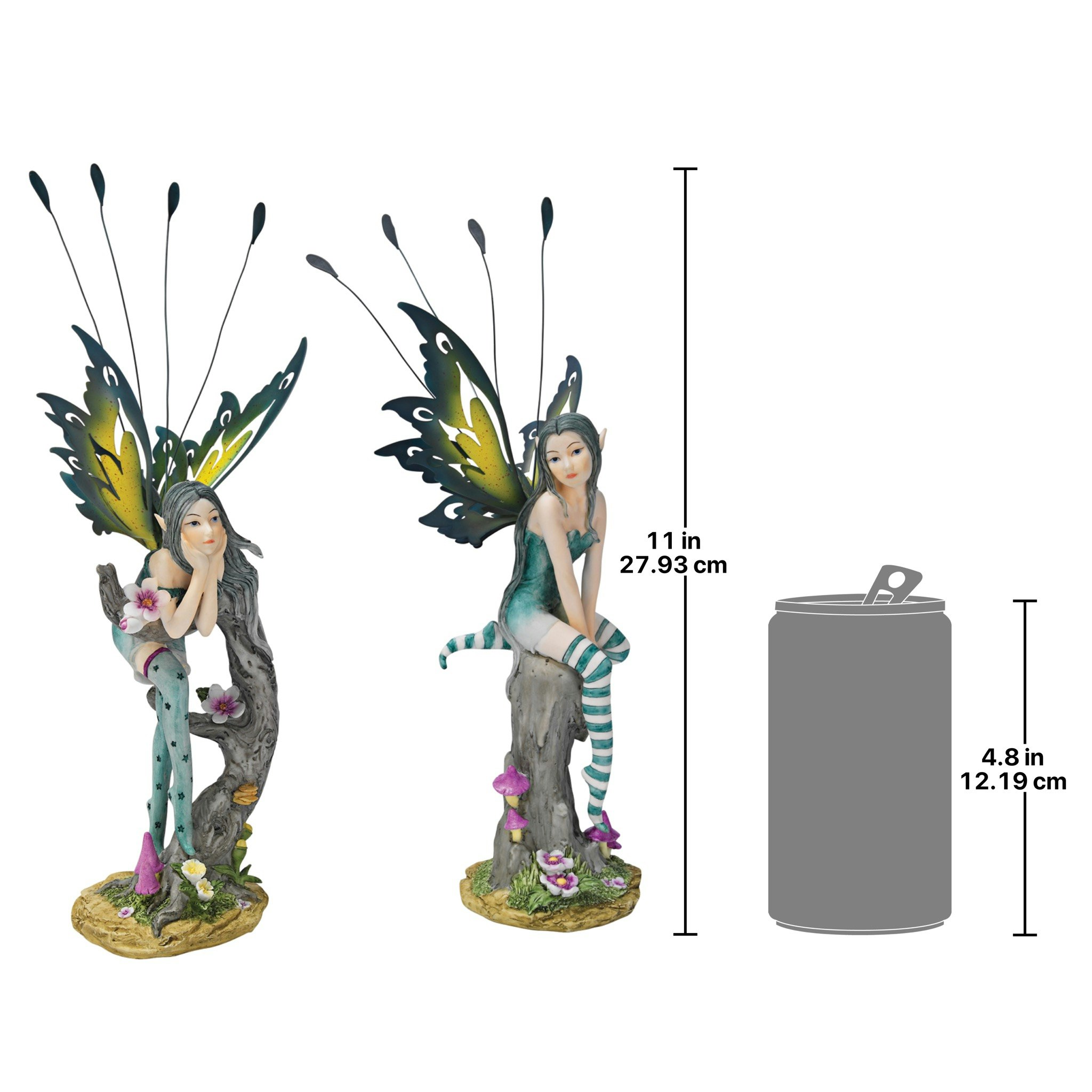 Toscano - Set of 2 Lochloy House Fairy Twin Statues