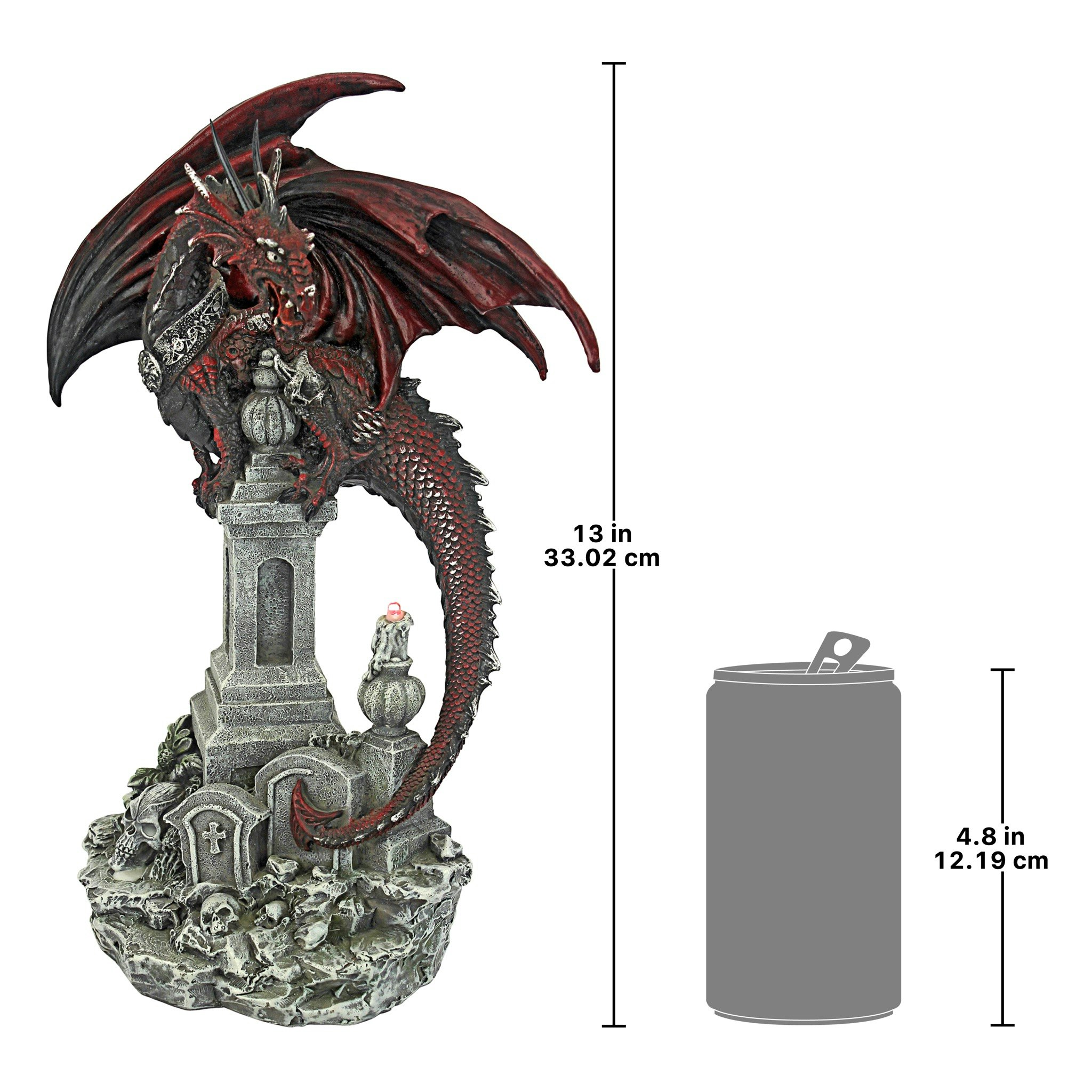 Toscano - Warrior Dragon of the Necropolis Gothic Cemetery Statue