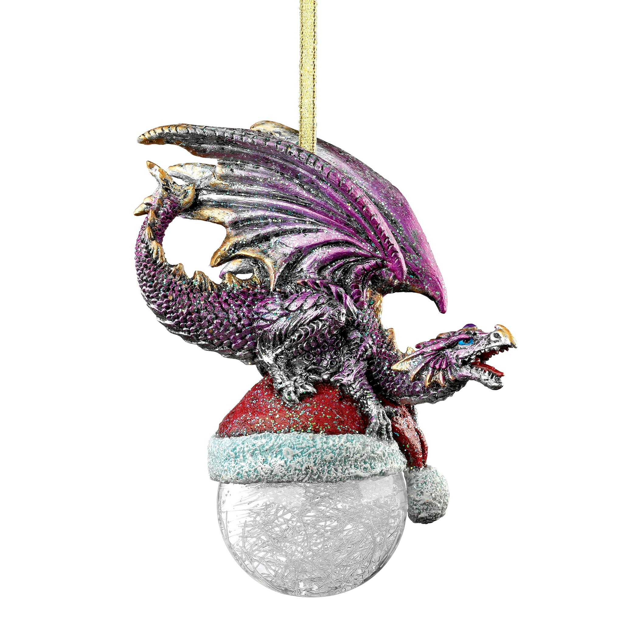 Toscano - North Pole Dragon Holiday Ornament