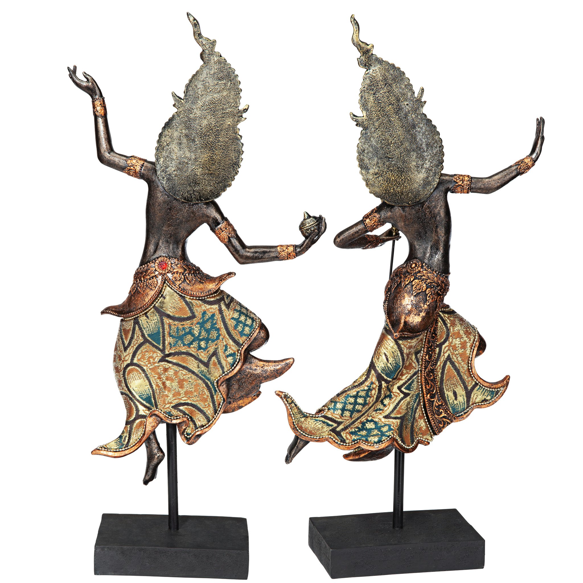 Toscano - Thai Teppanon Temple Dancer Statues