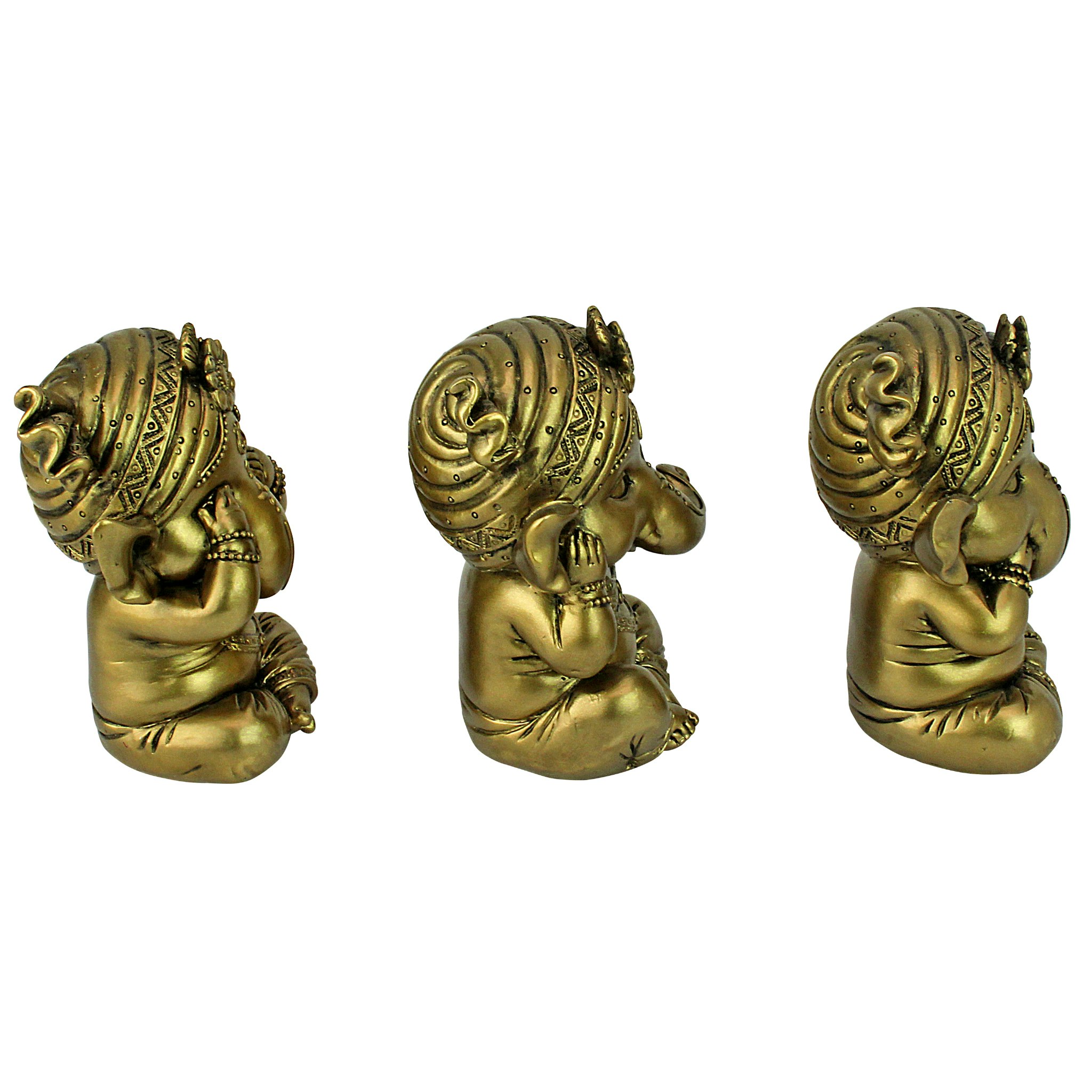 Toscano - See-NoHear-NoSpeak-No Evil Lord Ganesha Statue Collection