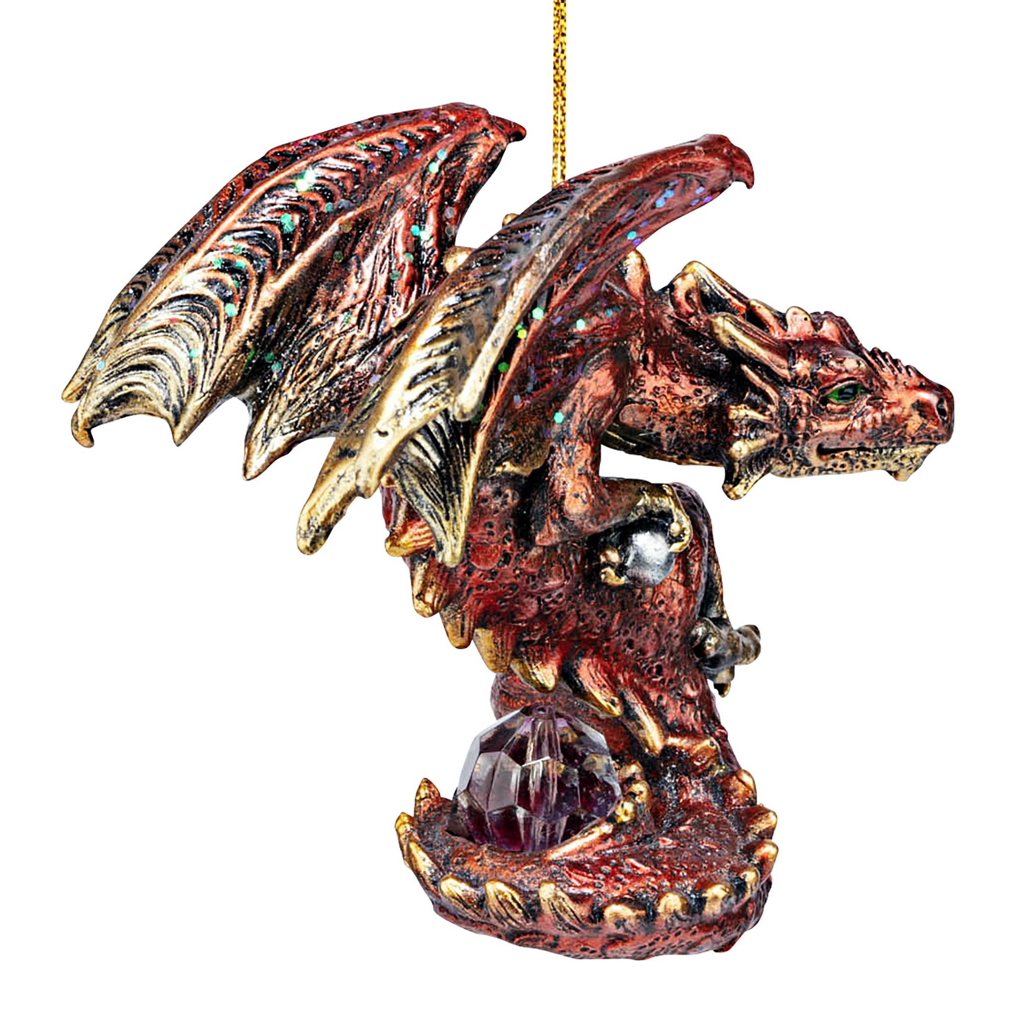Toscano - Christmas Light Protector Dragon 2021 Gothic Holiday Ornament