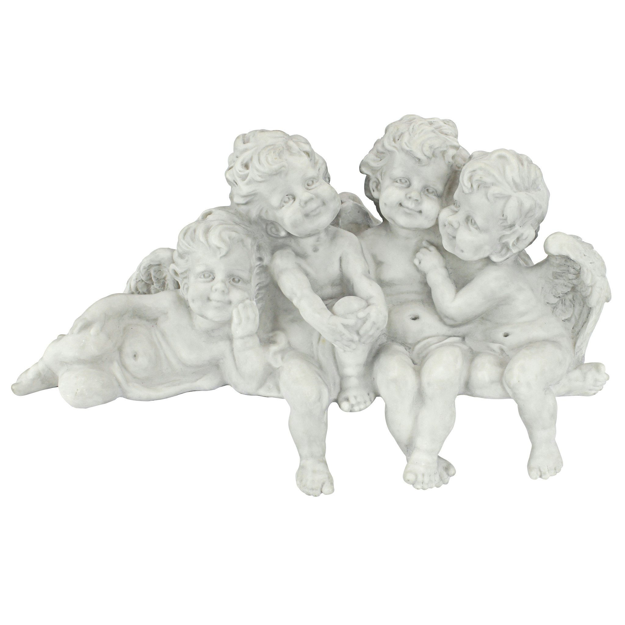 Toscano - Cherub Conclave Shelf Sitting Angel Sculpture