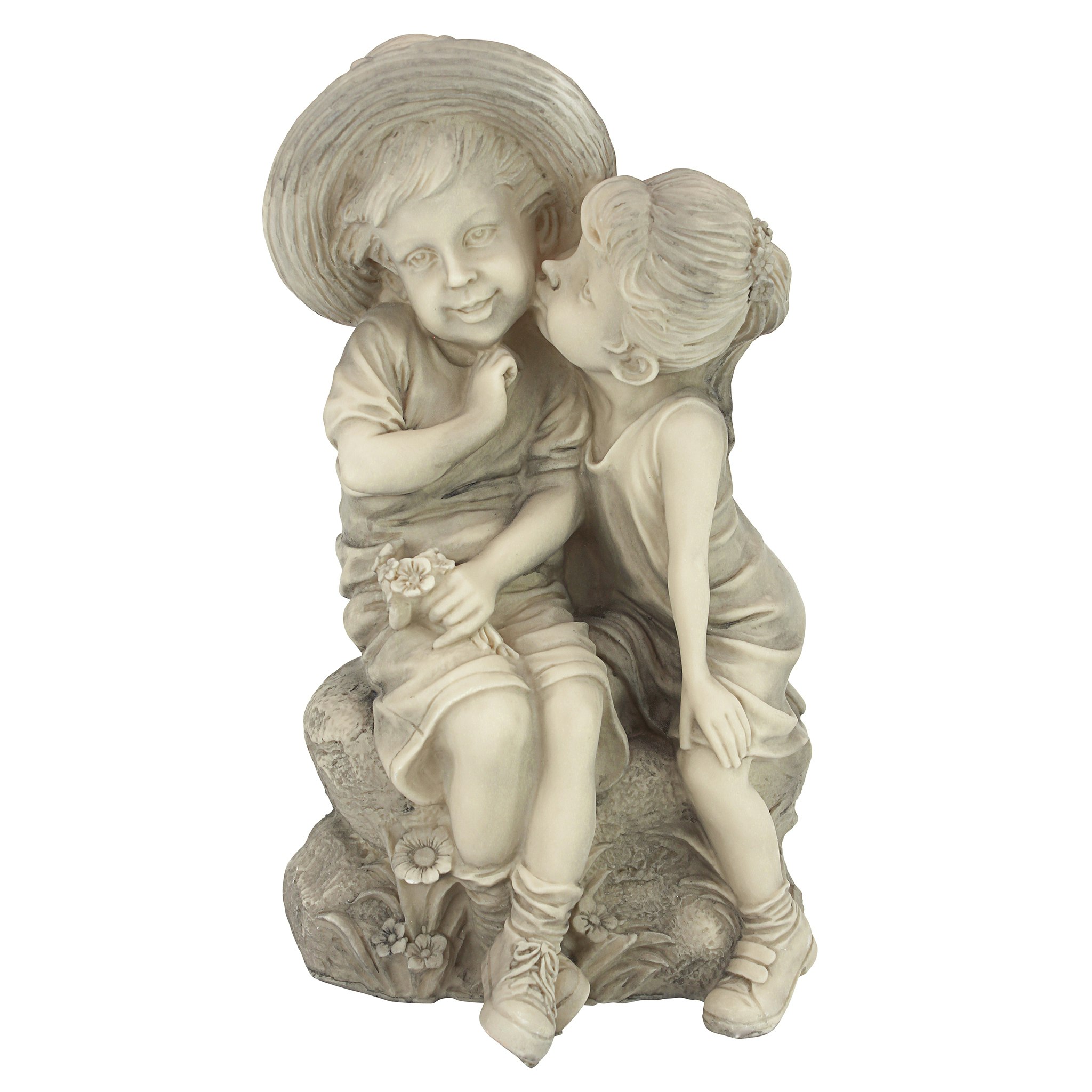 Toscano - Kissing Kids Boy and Girl Statue