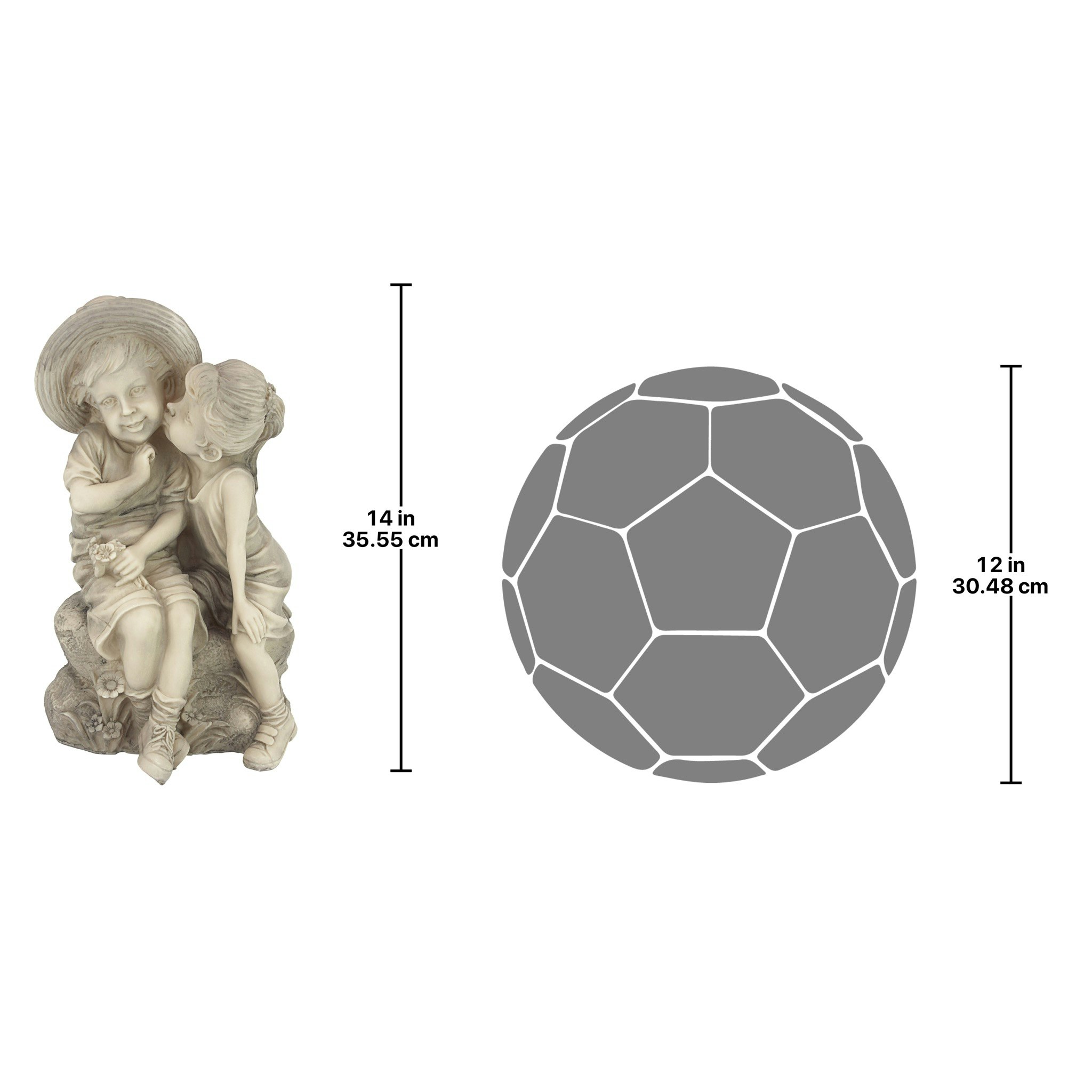 Toscano - Kissing Kids Boy and Girl Statue