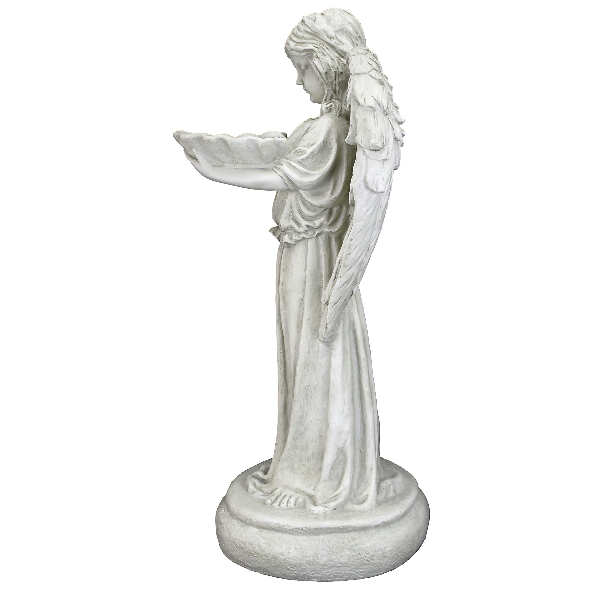 Toscano - Tranquil Guardian Angel Birdbath Feeder Statue