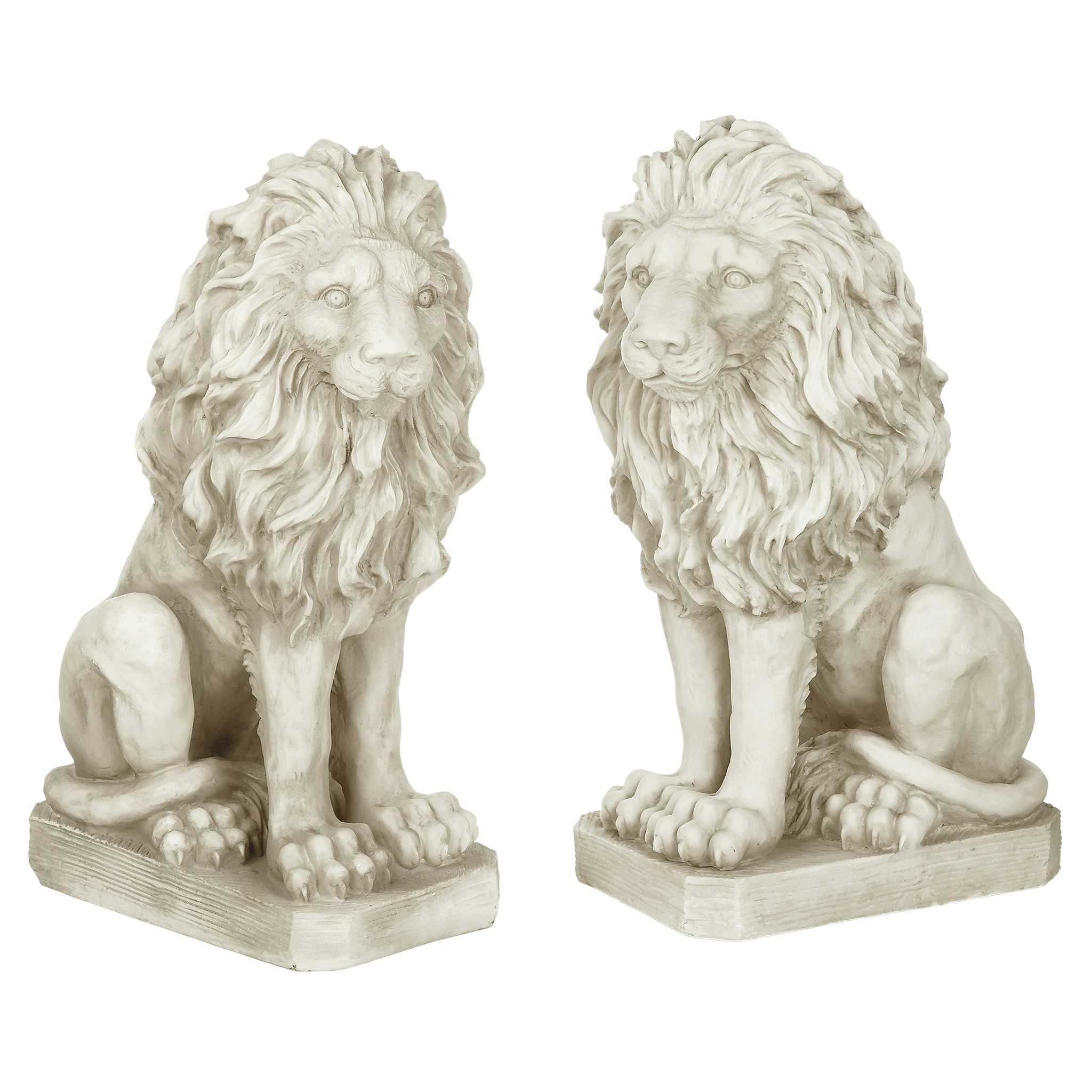 Toscano - Set of Mansfield Manor Lion Sentinel Statue Left and Right