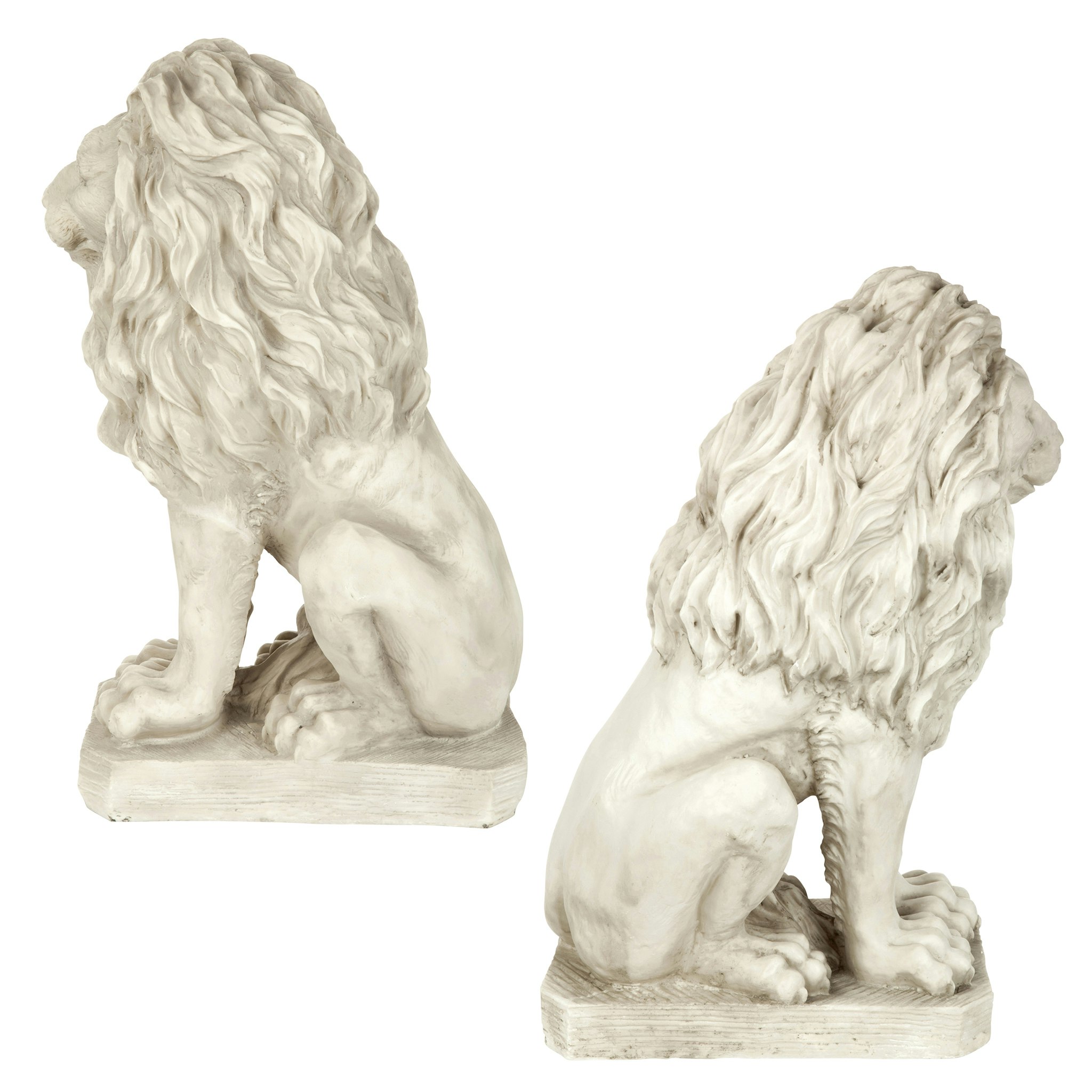 Toscano - Set of Mansfield Manor Lion Sentinel Statue Left and Right