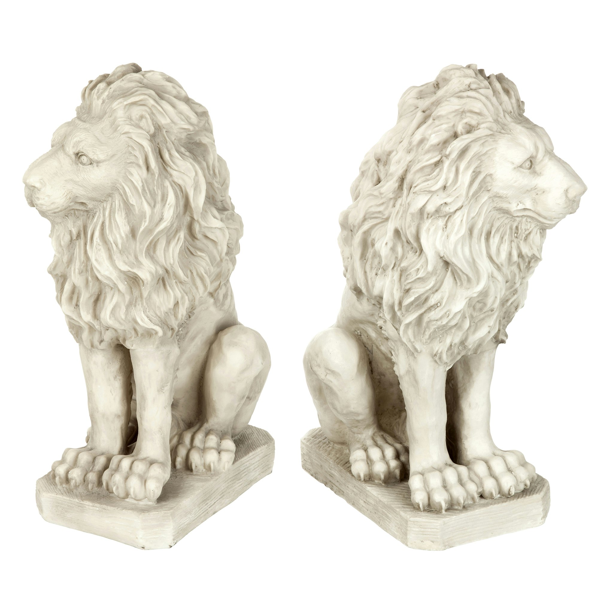 Toscano - Set of Mansfield Manor Lion Sentinel Statue Left and Right