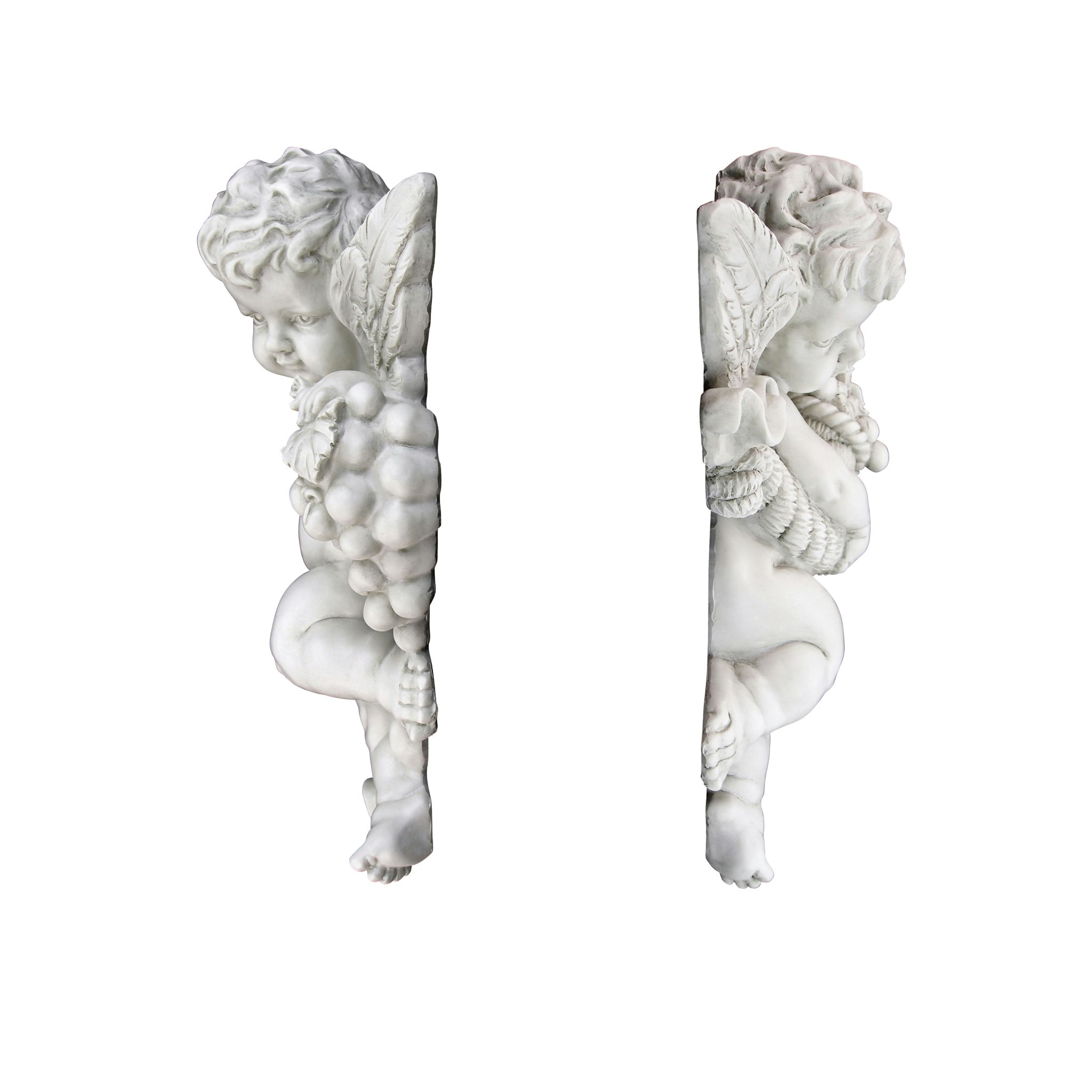 Toscano - Cherub Harvest Angel Wall Sculptures