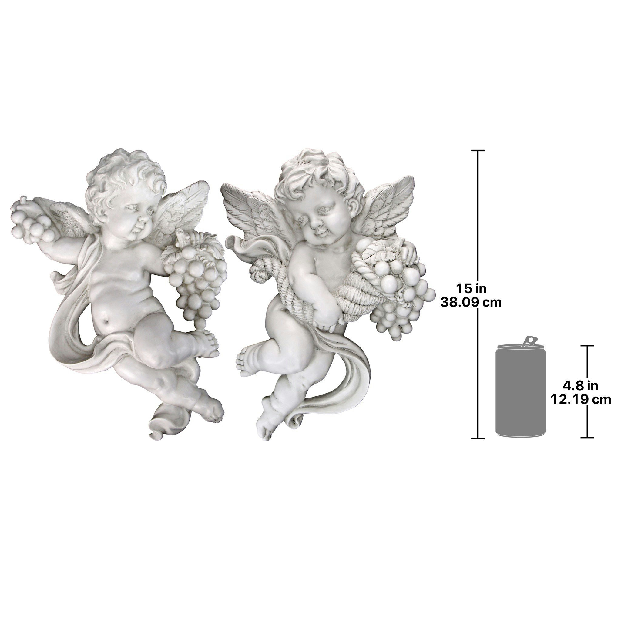 Toscano - Cherub Harvest Angel Wall Sculptures