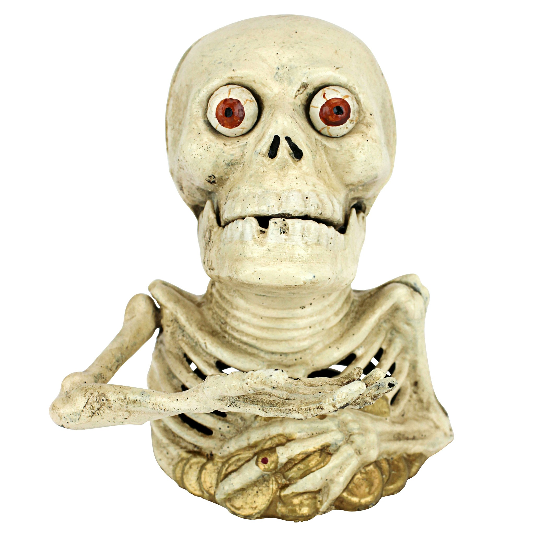Toscano - Bugged-Out Hungry Skeleton Mechanical Coin Bank