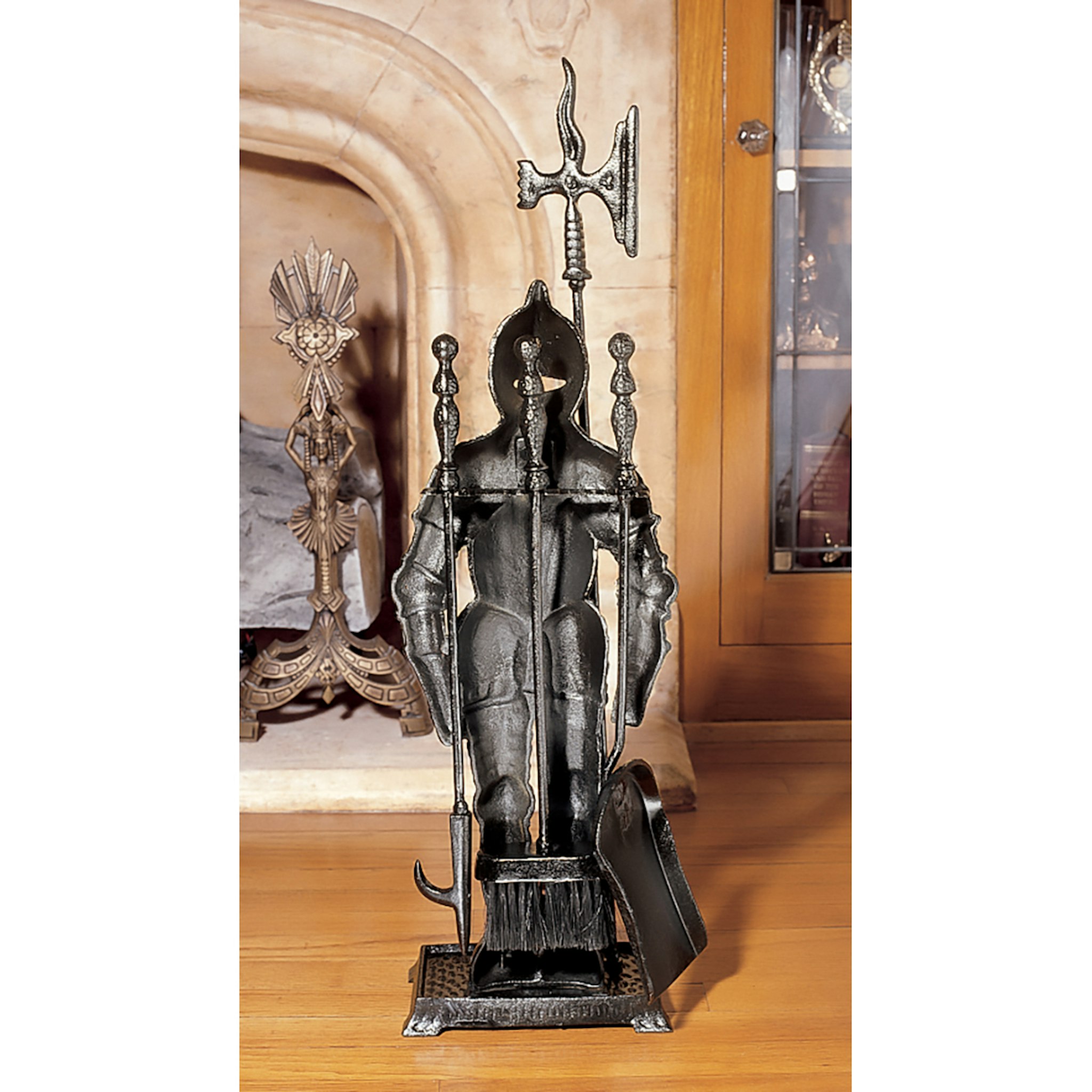 Toscano - The Black Knight Fireplace Tool Ensemble