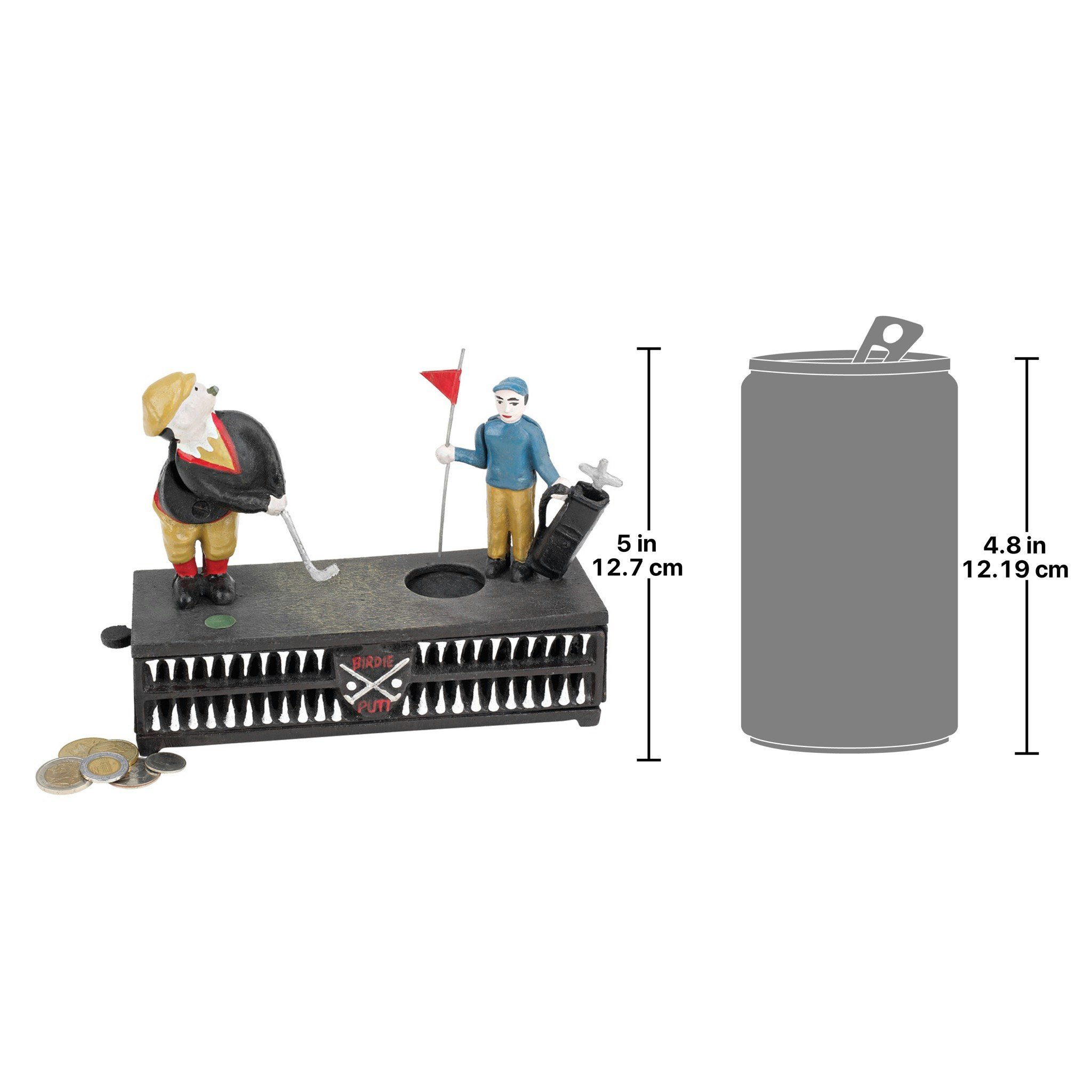 Toscano - The Golfer This Putt is for a Birdie Collectors Mechanical Coin Bank