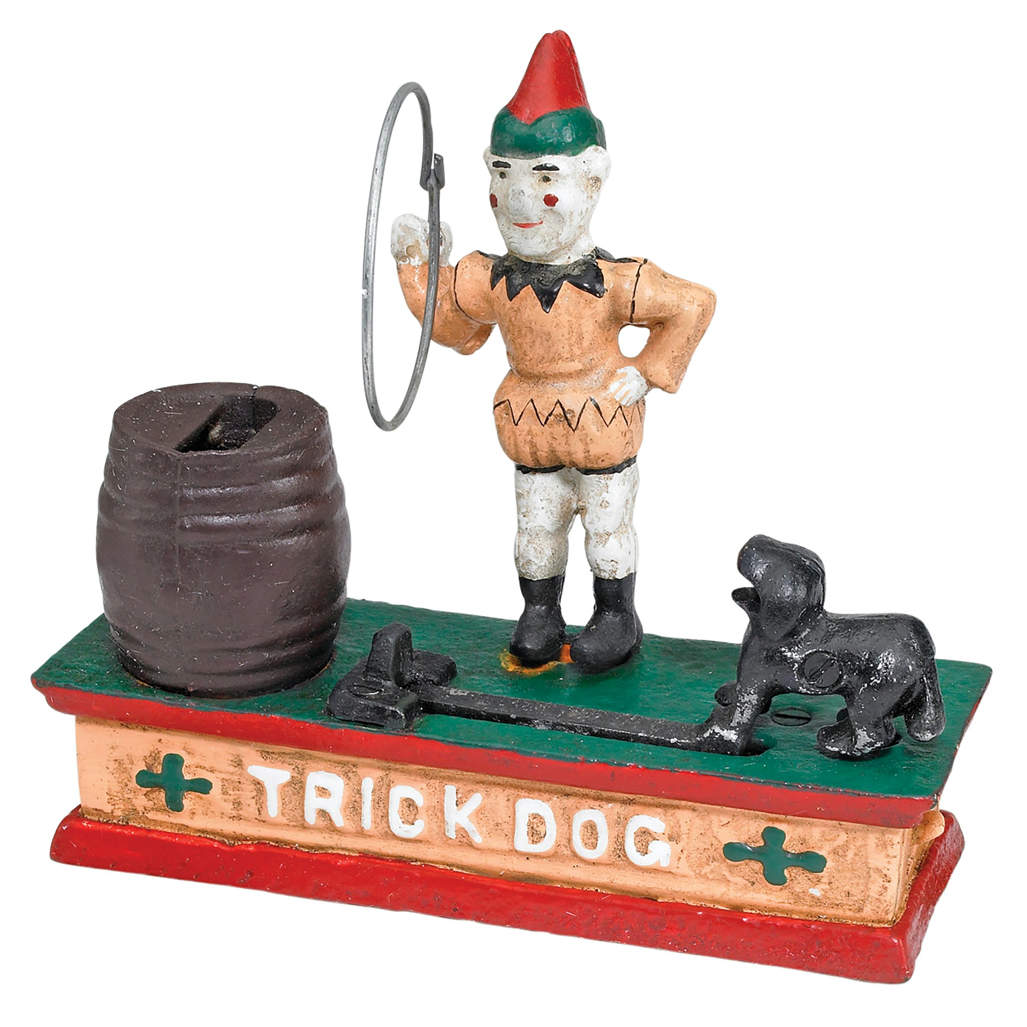 Toscano - Circus Clown and Trick Dog Authentic Mechanical Coin Bank