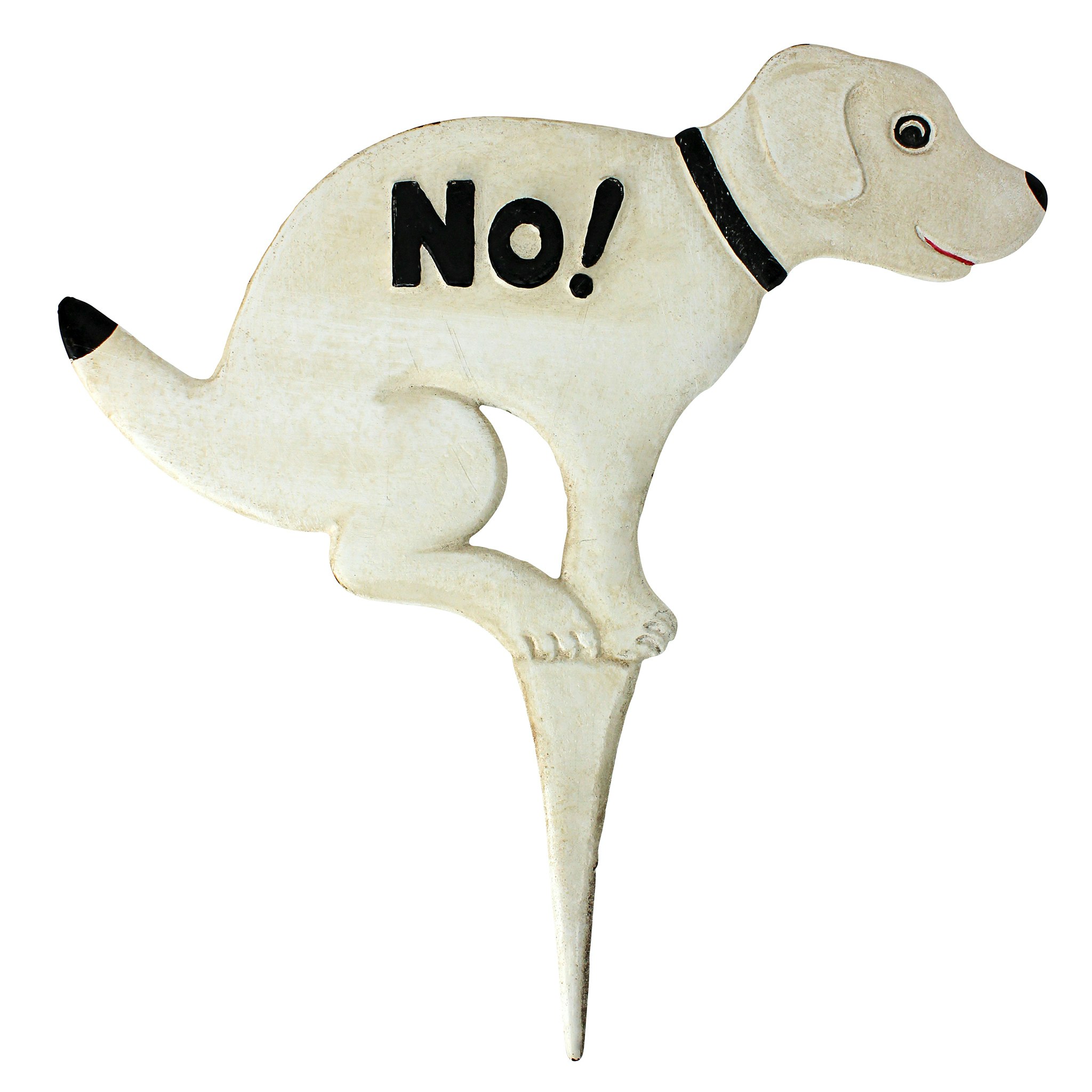 Toscano No Pausing Pooch Lawn Stake Sign - Medium