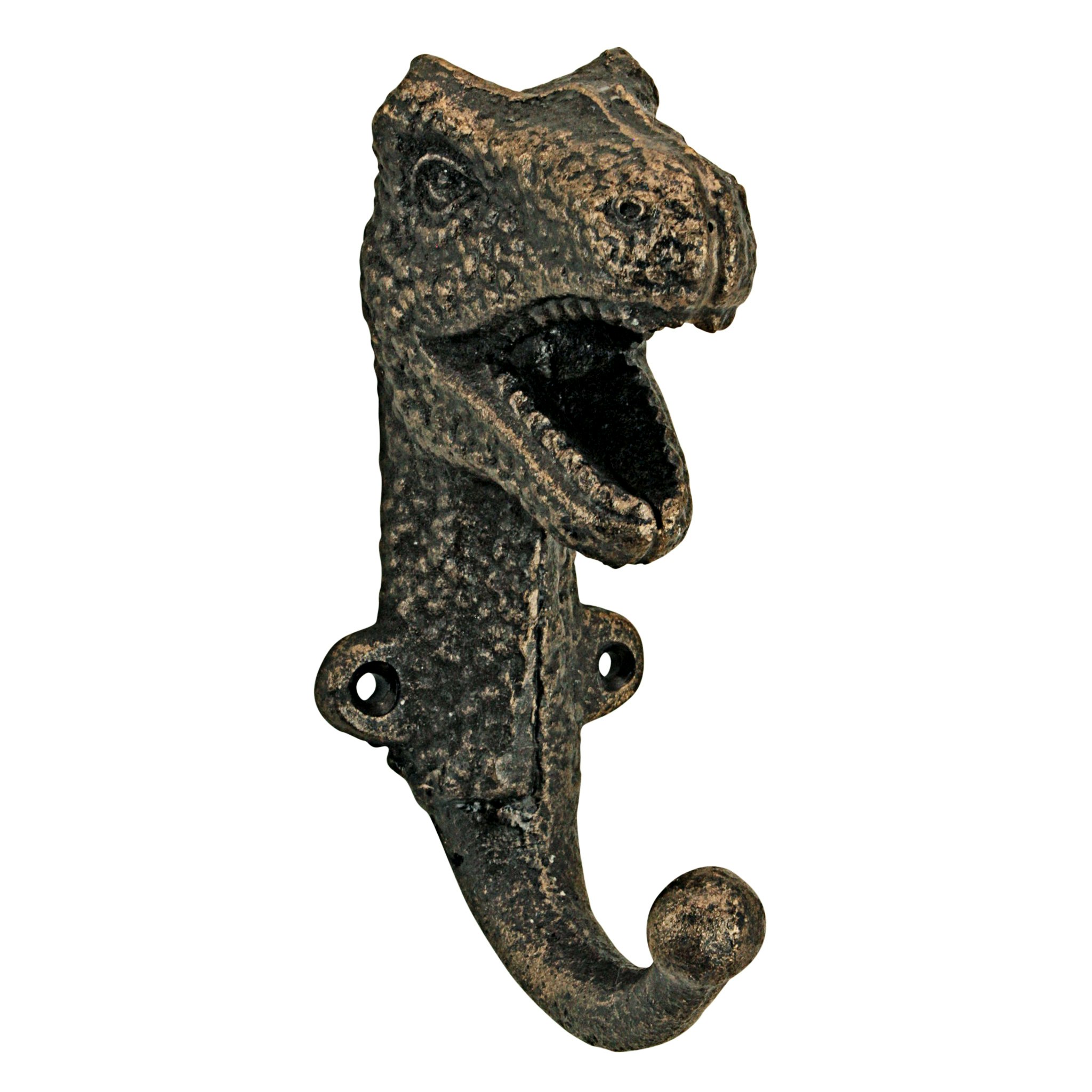 Toscano - Tyrannosaurus Rex Decorative Dinosaur Wall Hook in Foundry Cast Iron