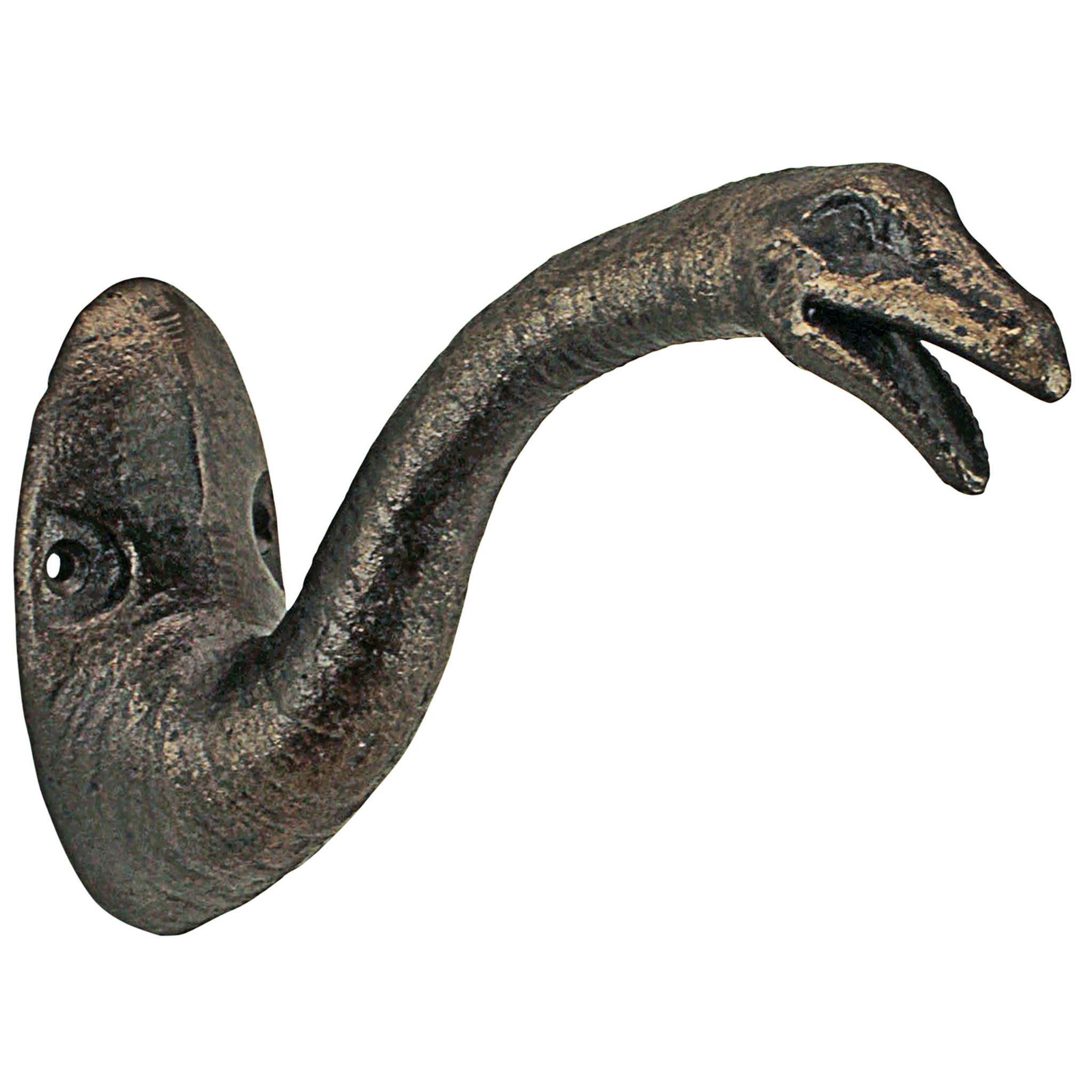 Toscano - Brachiosaurus Decorative Dinosaur Wall Hook in Foundry Cast Iron