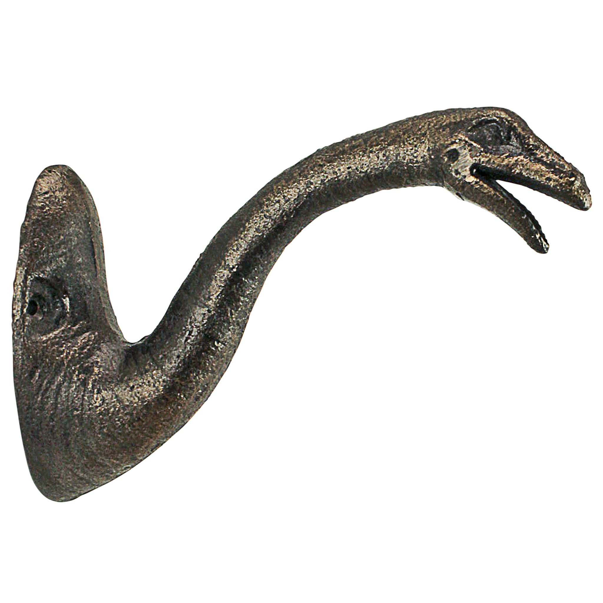 Toscano - Brachiosaurus Decorative Dinosaur Wall Hook in Foundry Cast Iron