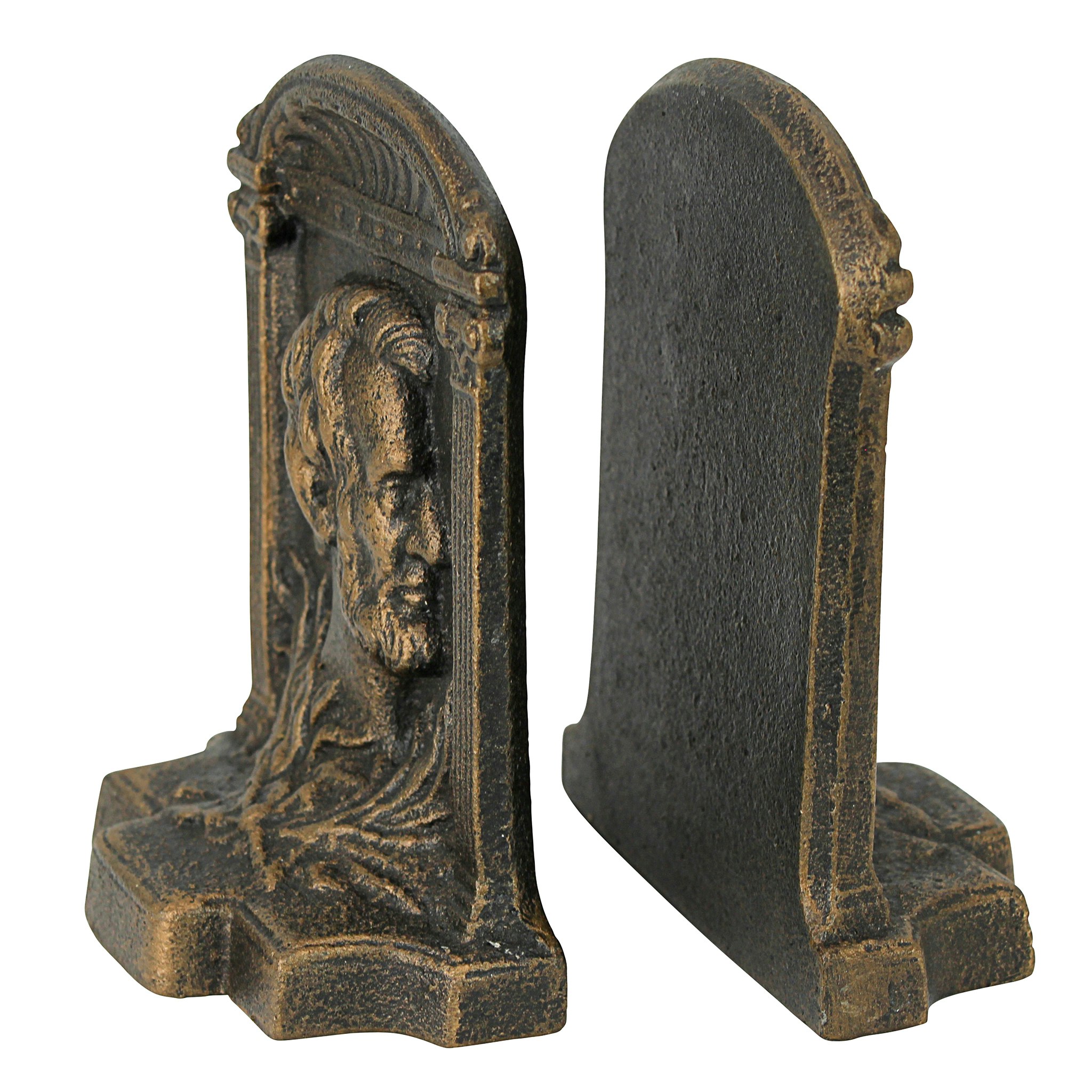 Toscano - Abraham Lincoln Sculptural Bookend Pair in Cast Iron