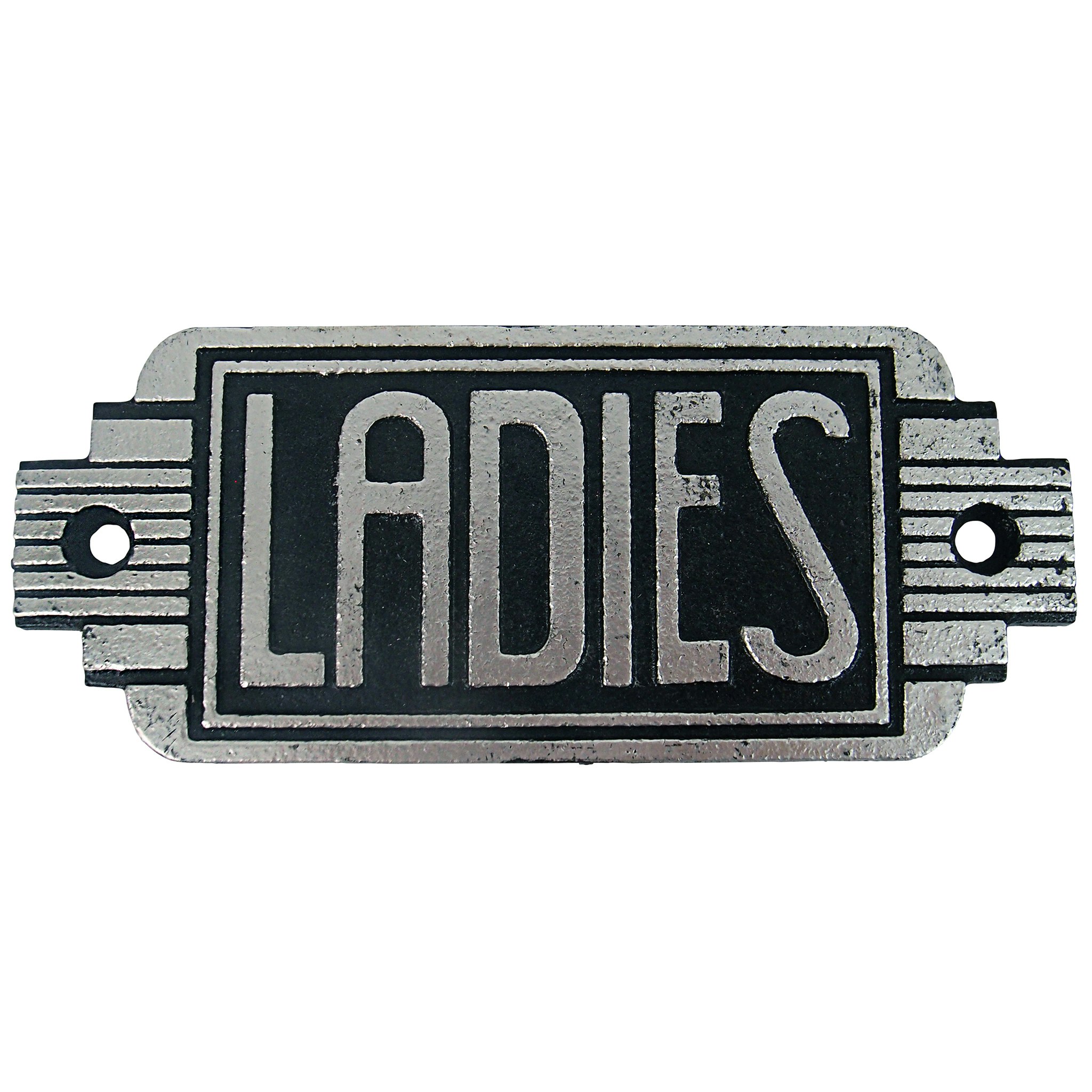 Toscano Streamlined Art Deco Ladies Room Door Sign