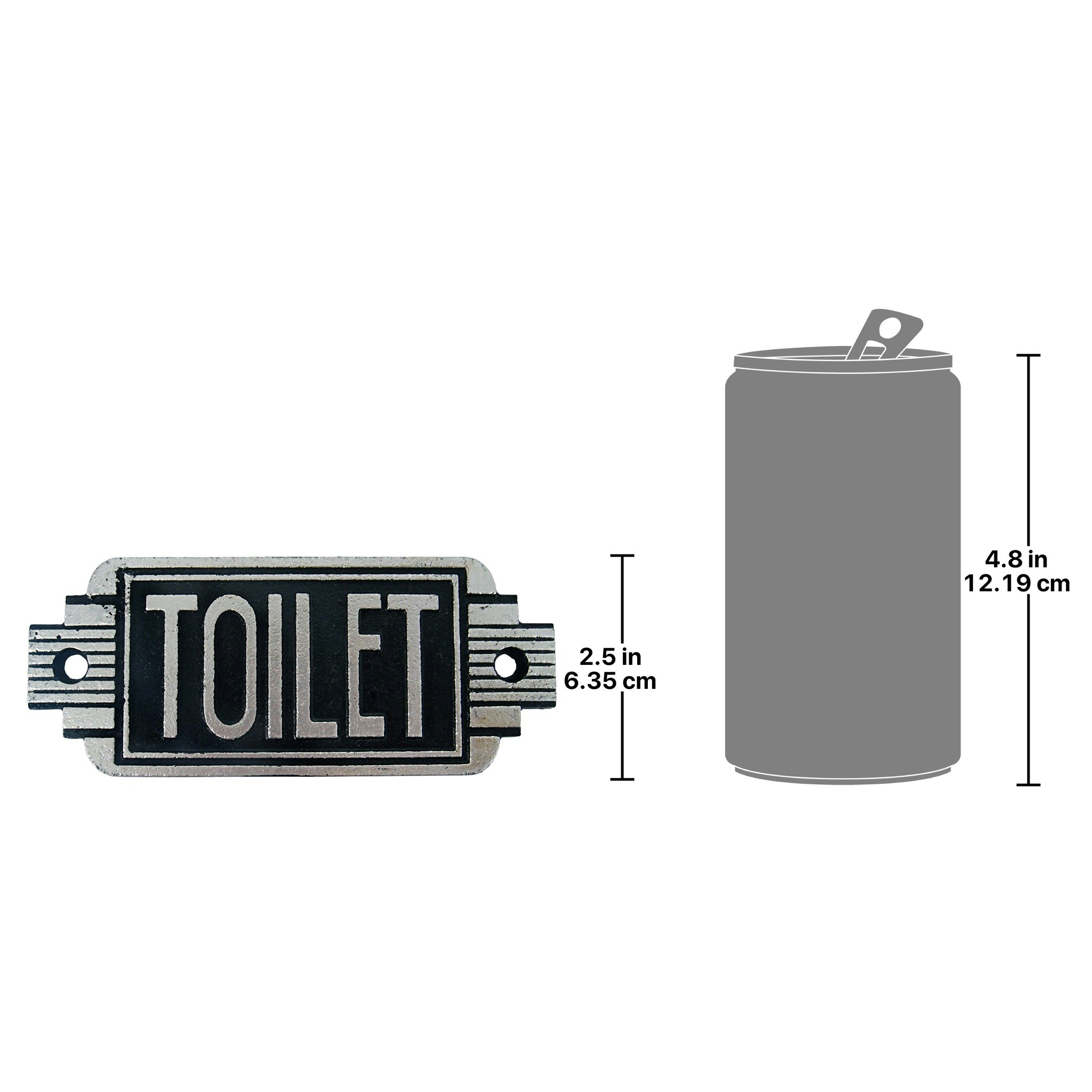 Toscano Streamlined Art Deco Toilet Door Sign