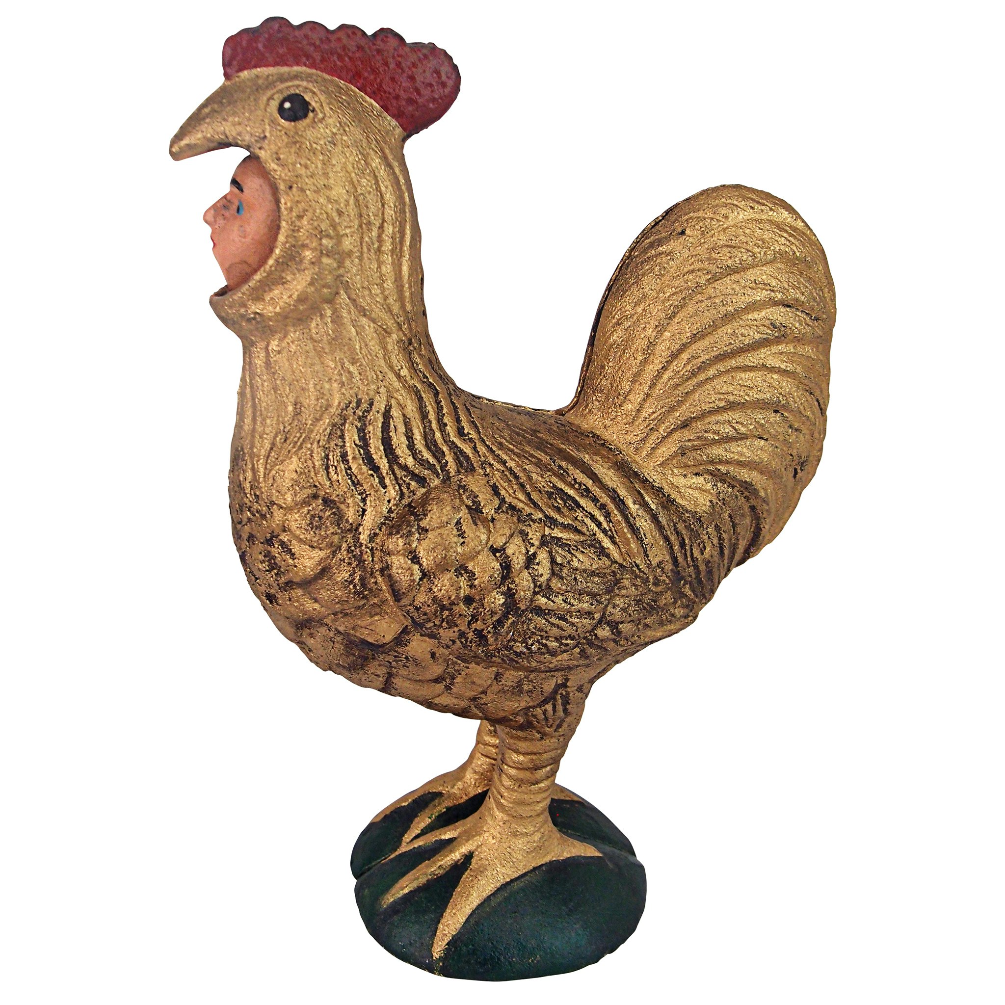 Toscano - Canterbury Tales Chanticleer Rooster Mechanical Coin Bank