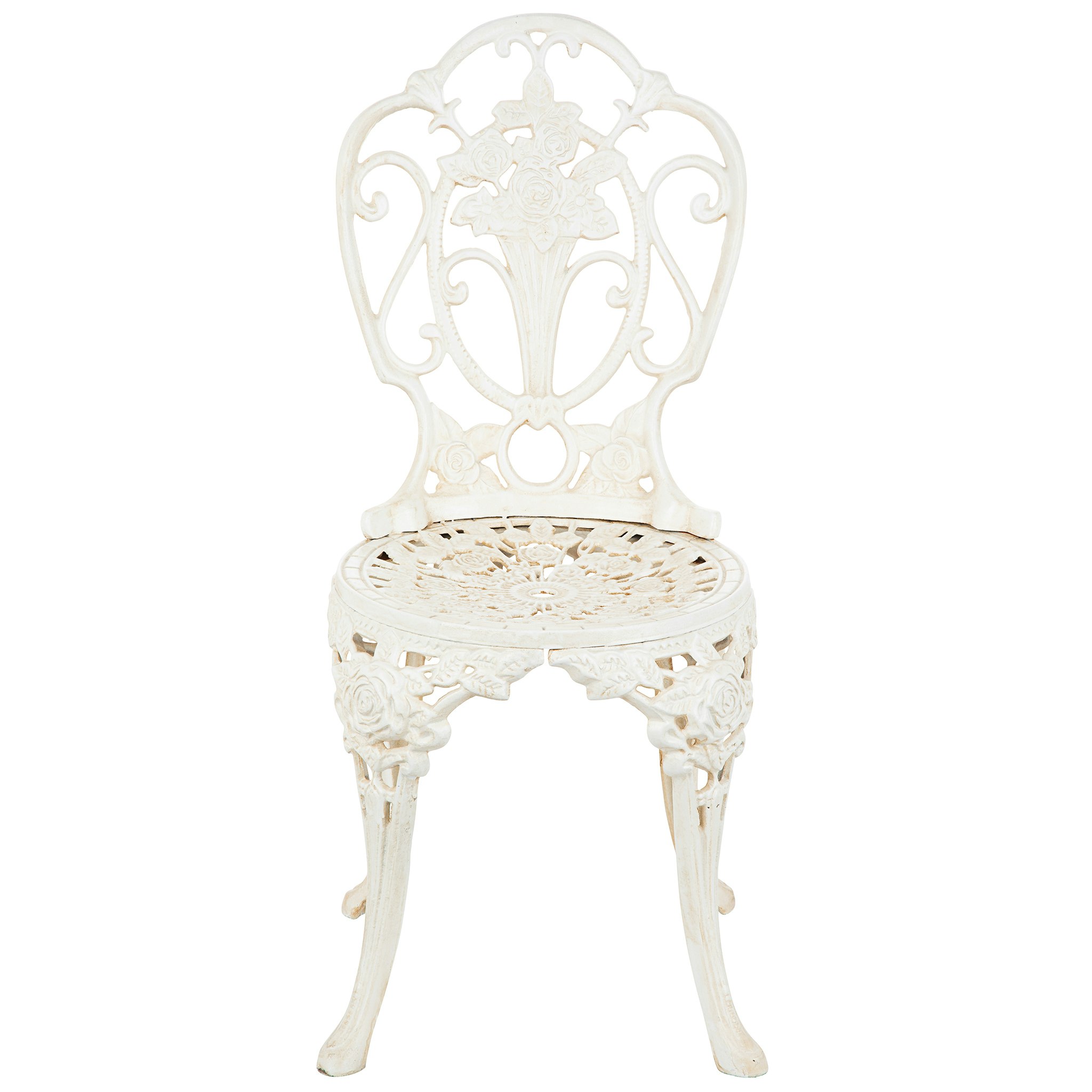 Toscano - Villa Ravello Rose Garden Chair in Ancient Ivory, Iron