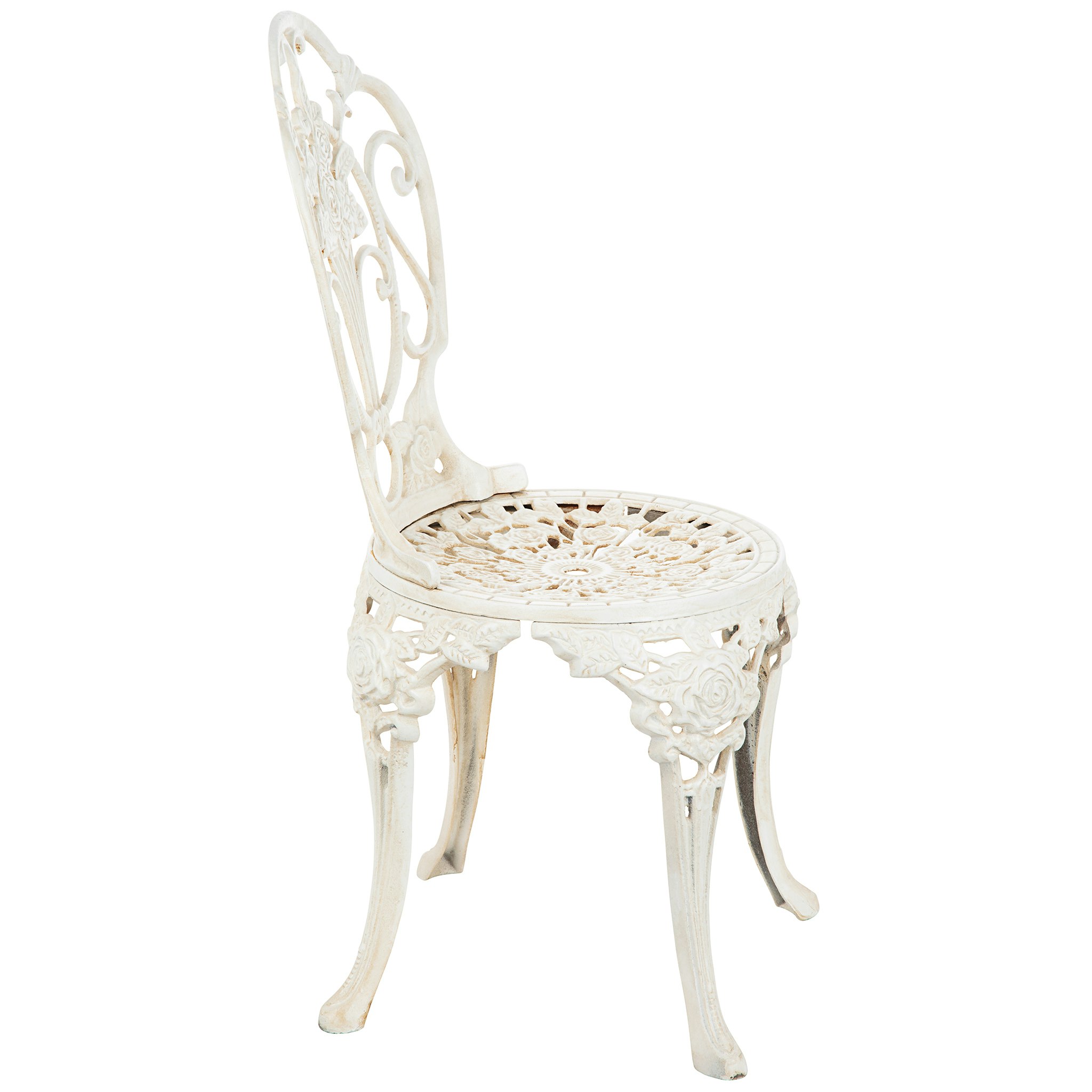 Toscano - Villa Ravello Rose Garden Chair in Ancient Ivory, Iron