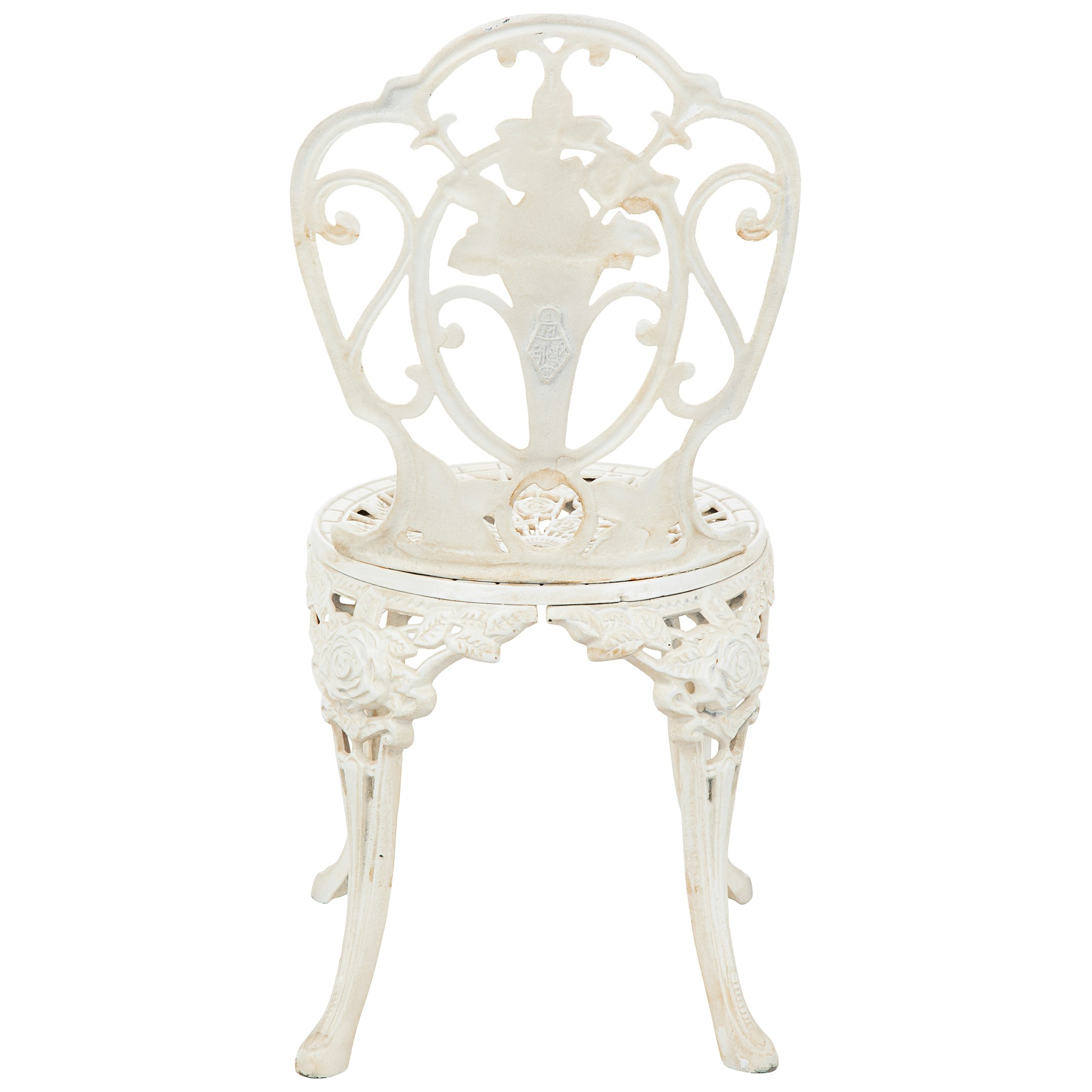 Toscano - Villa Ravello Rose Garden Chair in Ancient Ivory, Iron