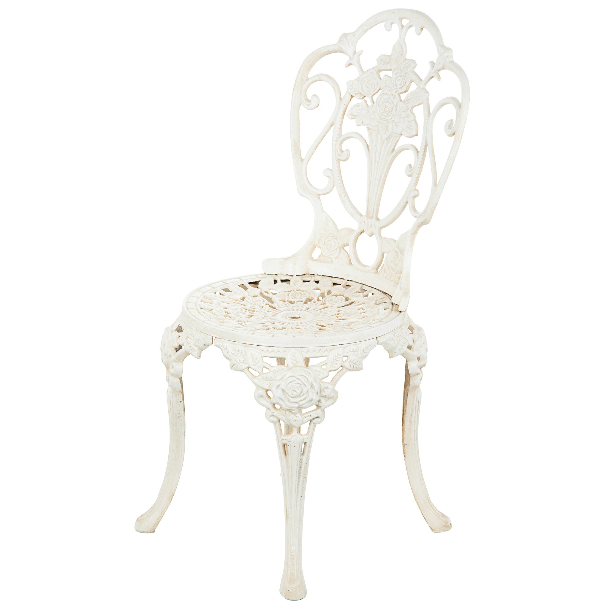 Toscano - Villa Ravello Rose Garden Chair in Ancient Ivory, Iron