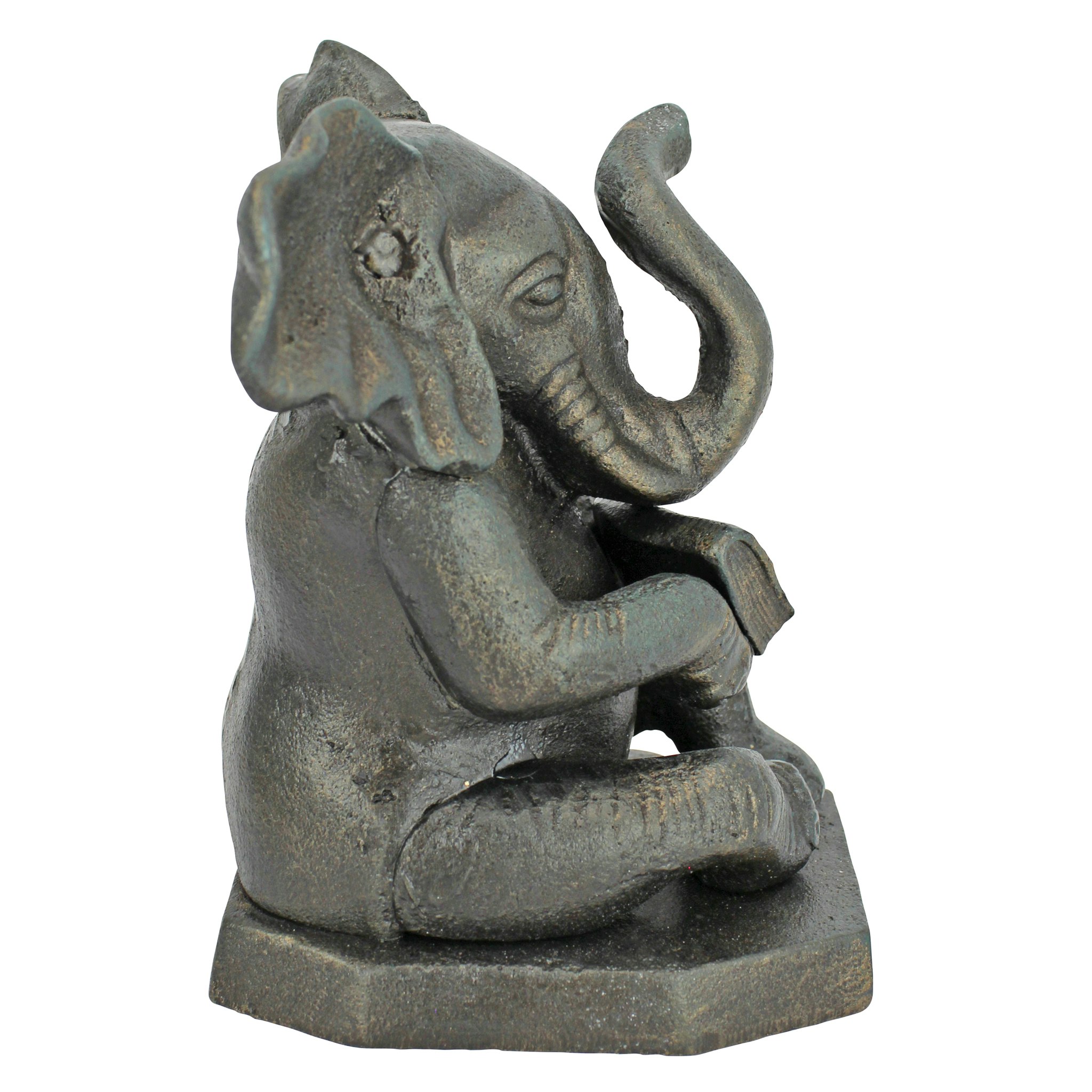 Toscano - Educated Elephant Bookend in Cast Iron