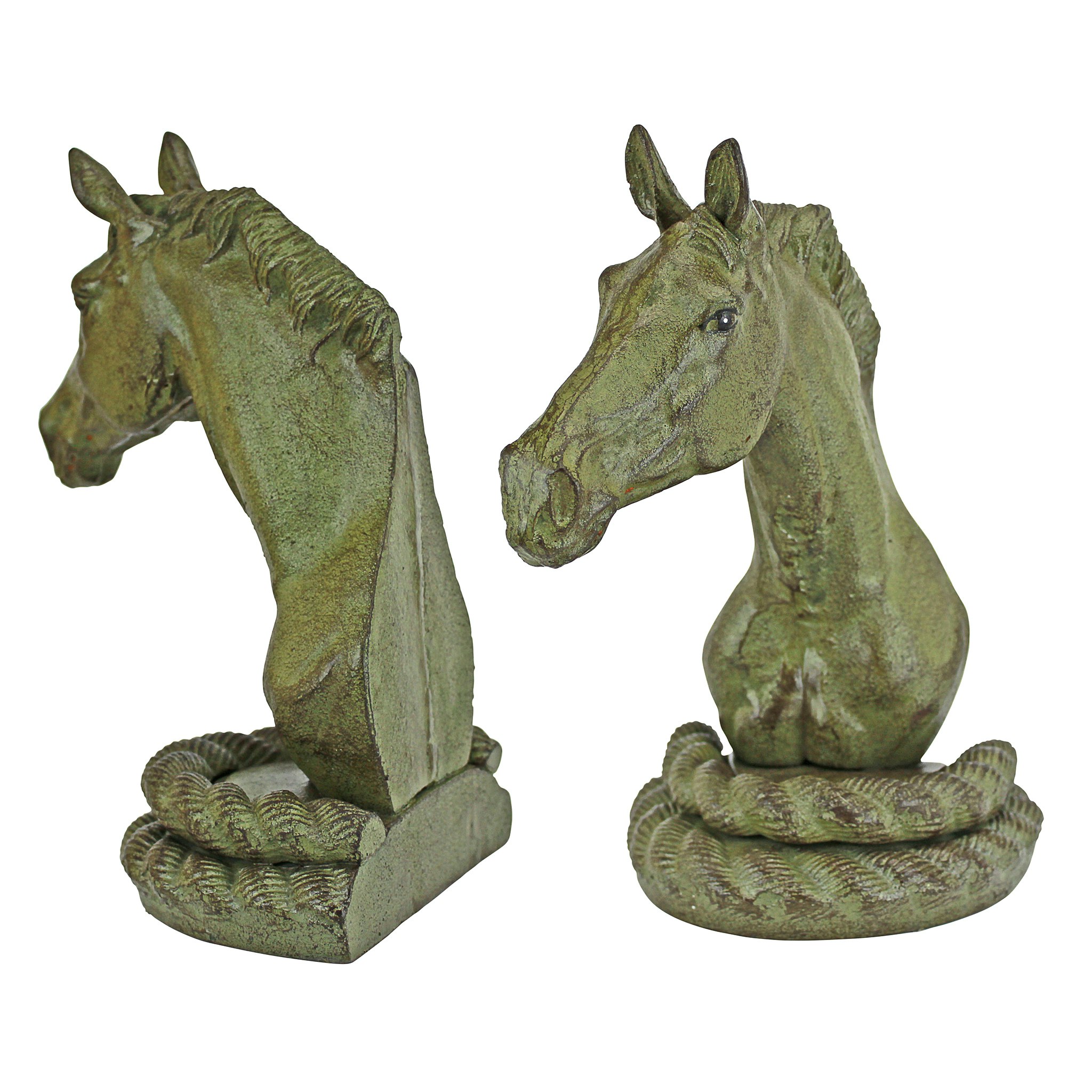 Toscano - Equestrian Elegance Horse Sculptural Bookend Pair in Cast Iron