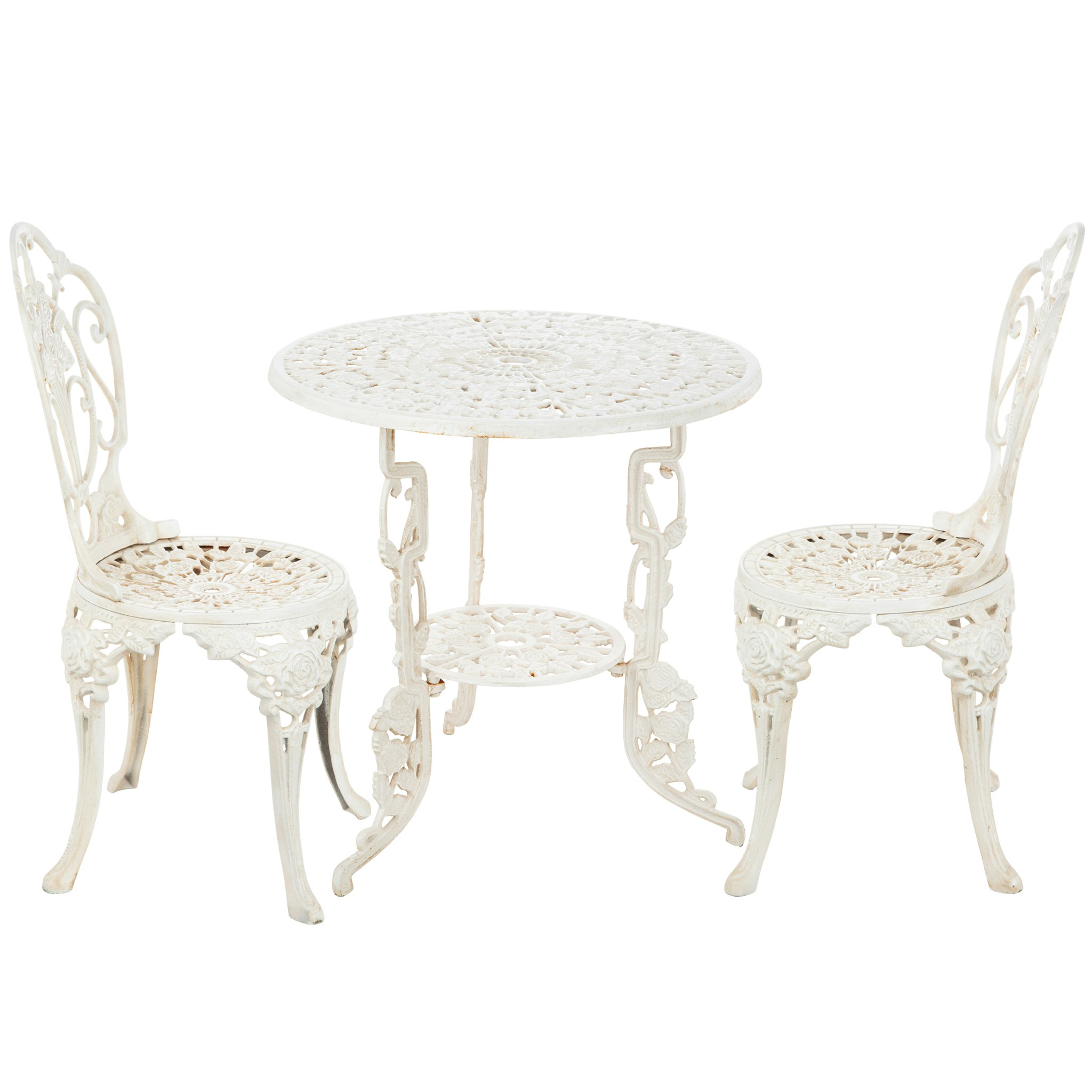 Toscano - Set of Villa Ravello Rose Garden Table and 2 Chairs