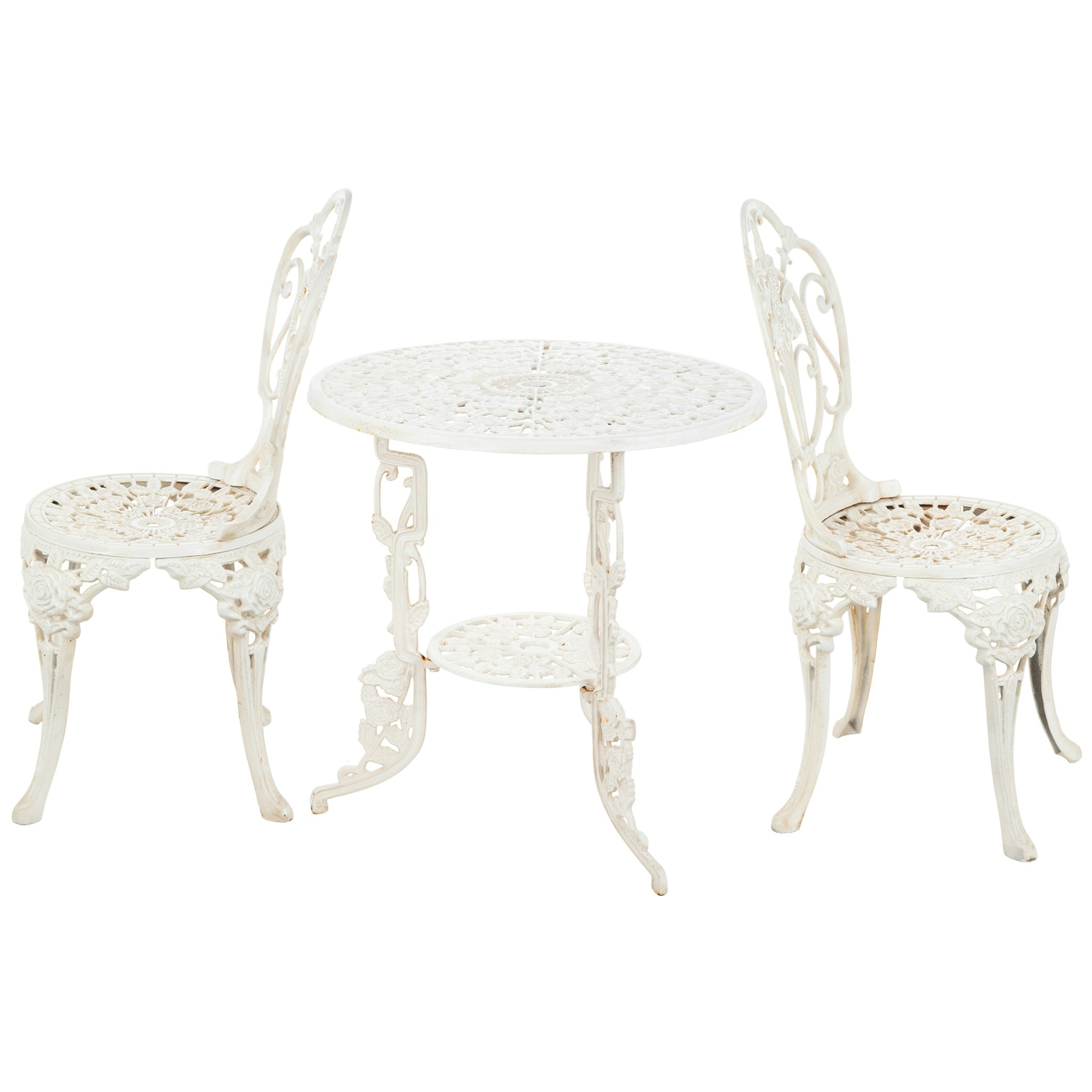 Toscano - Set of Villa Ravello Rose Garden Table and 2 Chairs