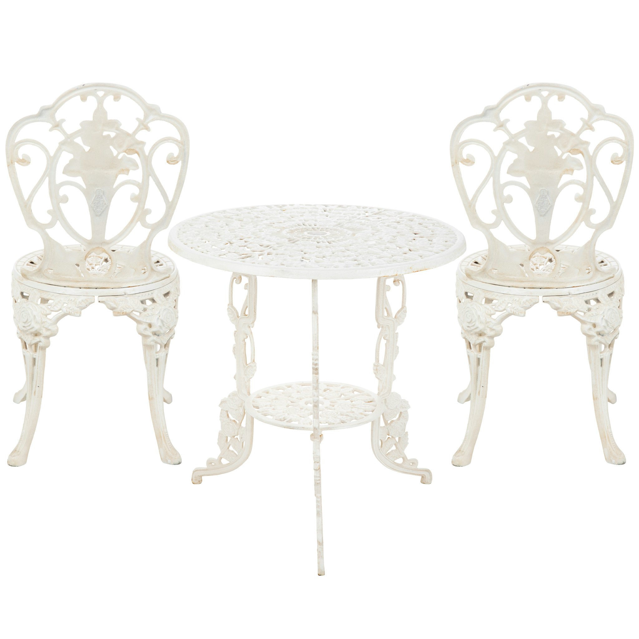 Toscano - Set of Villa Ravello Rose Garden Table and 2 Chairs