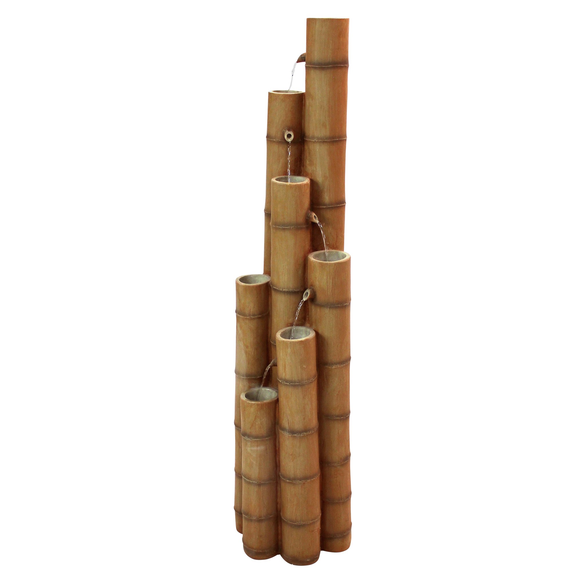 Toscano - Island Oasis Cascading Bamboo Sculptural Fountain