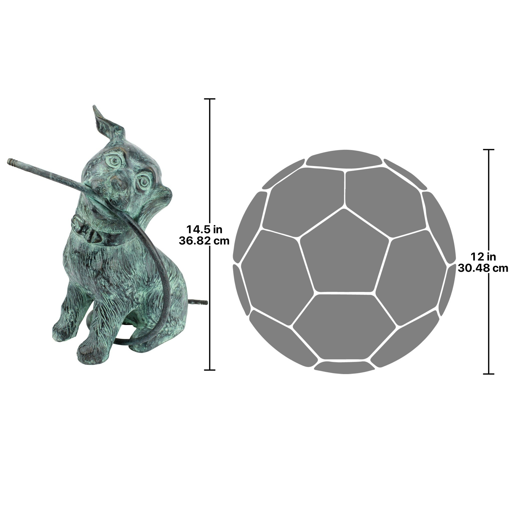 Toscano Raining Dogs Piped Garden Statue - Verdigris