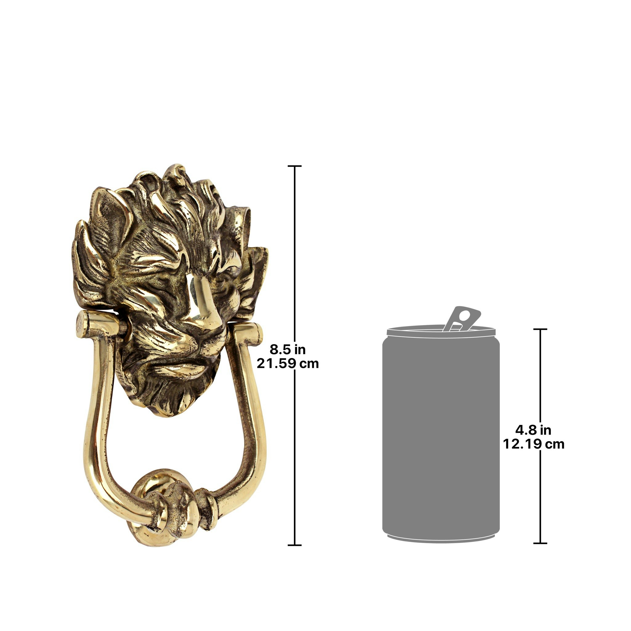 Toscano 10 Downing Street Lion Authentic Door Knocker - Brass