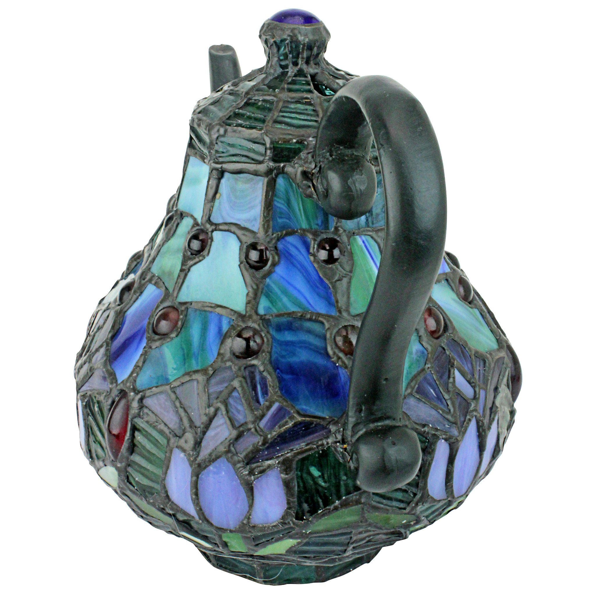 Toscano - Victorian Teapot Tiffany-Style Illuminated Sculpture