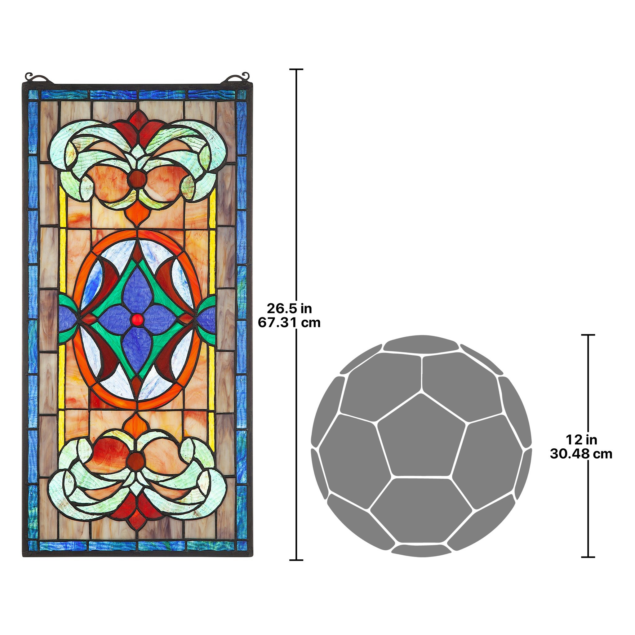 Toscano - Sainte-Genevieve Tiffany-Style Stained Glass Window