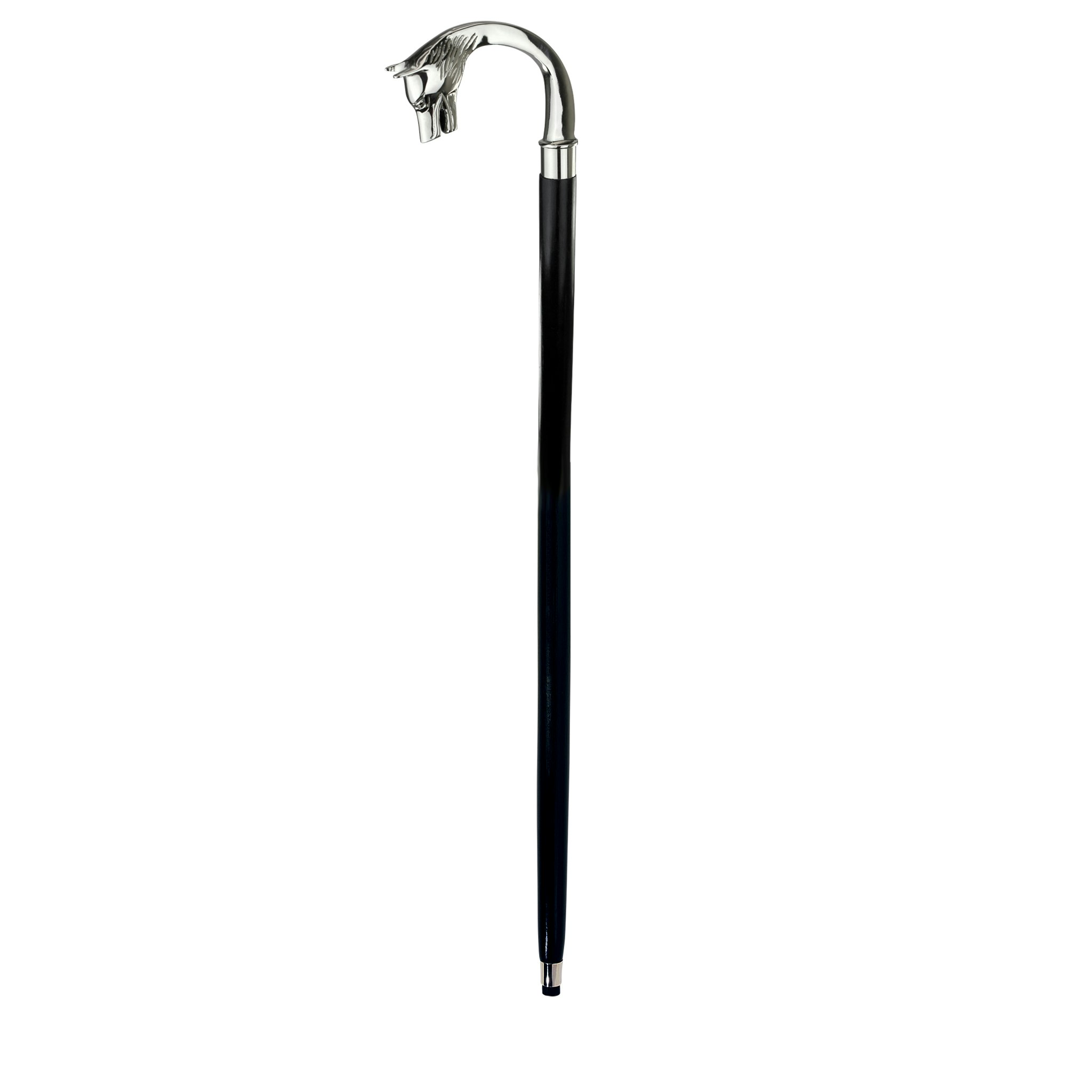 Toscano - Empress Majestic Wolf Walking Stick in Brass Capstick/Hardwood